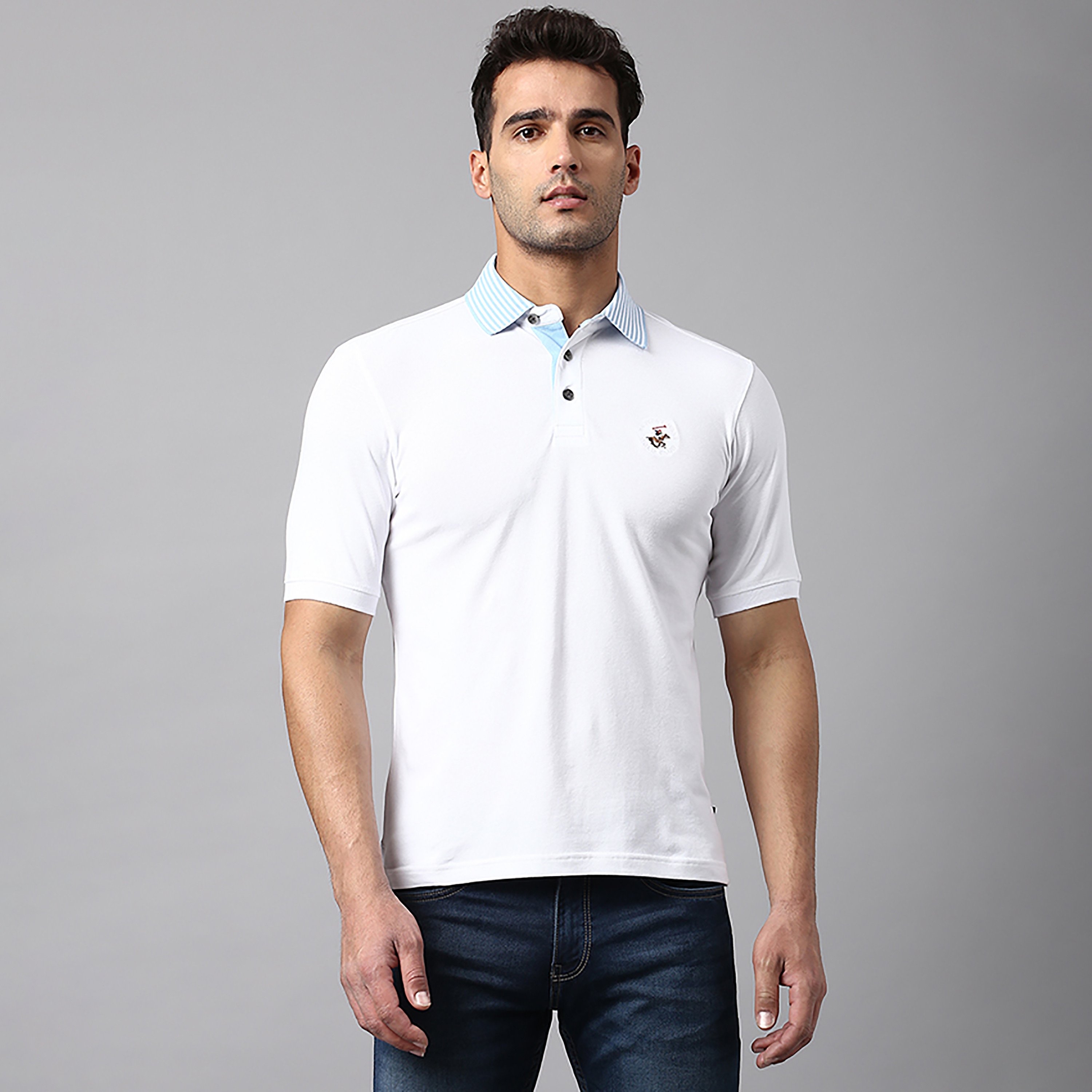 تي شيرت بولو من بيفرلي هيلز بولو كلوب سادة بياقة وأكمام قصيرة-men-clothing-tshirtsandpolos-polos-image-5
