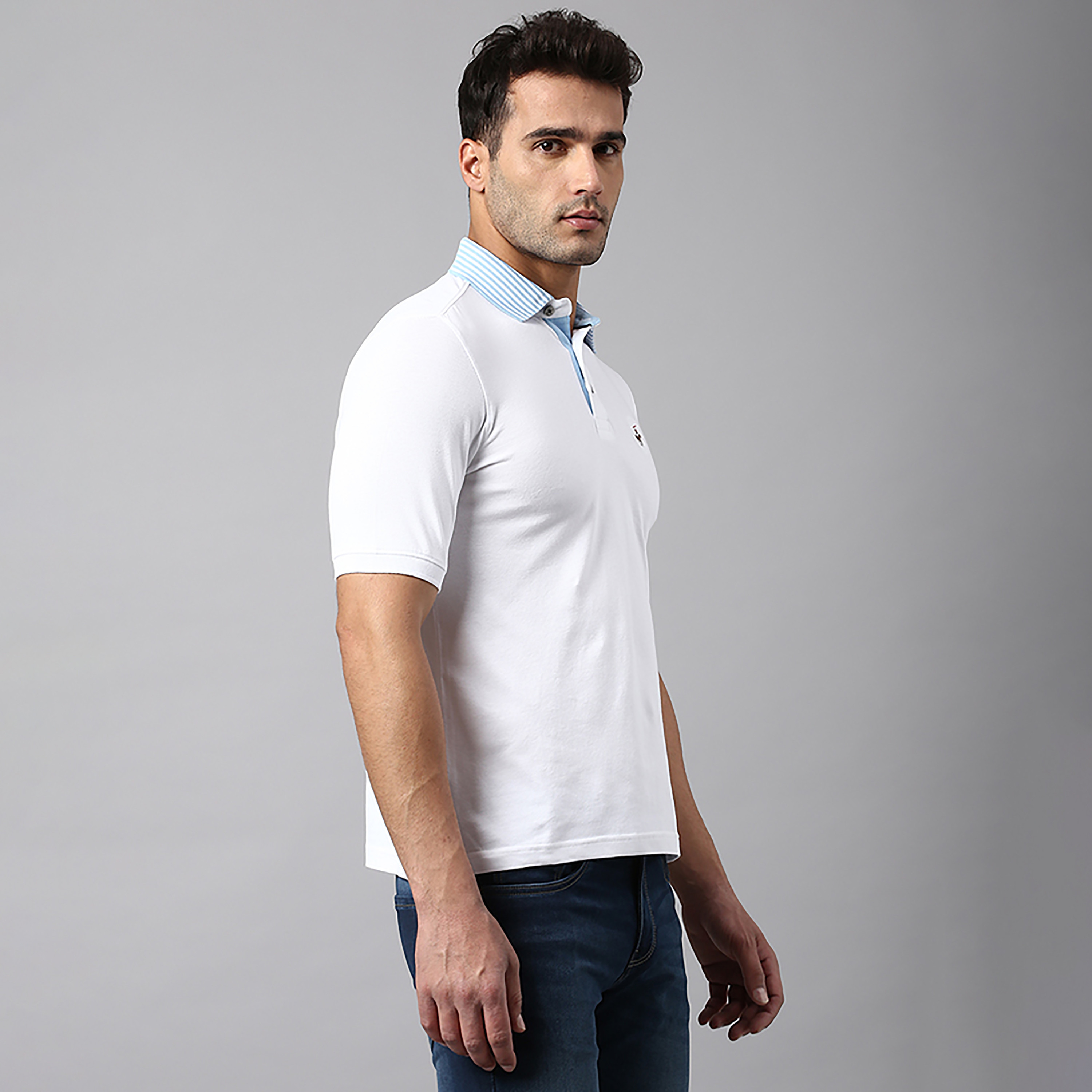 تي شيرت بولو من بيفرلي هيلز بولو كلوب سادة بياقة وأكمام قصيرة-men-clothing-tshirtsandpolos-polos-image-7