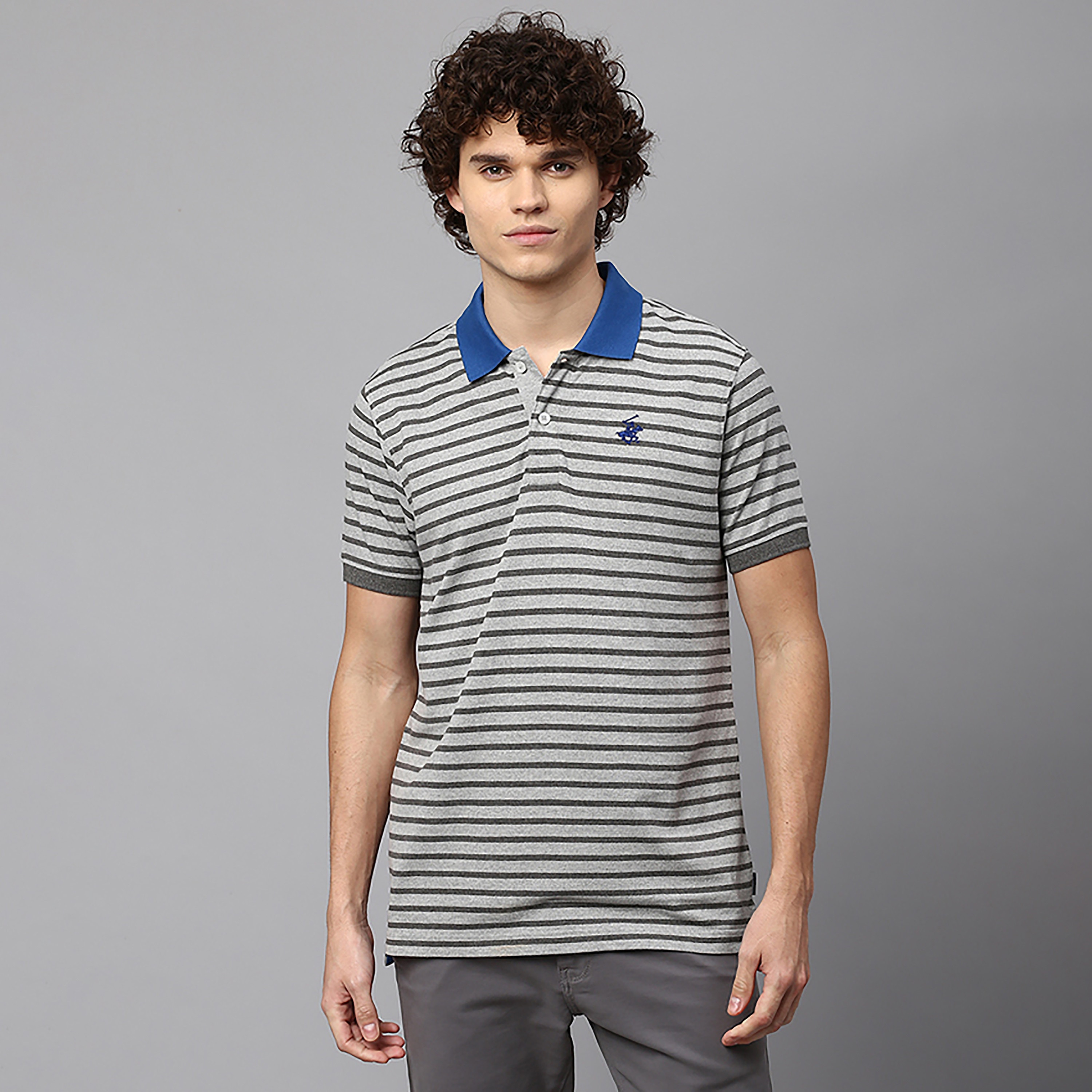 Beverly Hills Polo Club Stripes Collared Short Sleeves Polo T-Shirt-men-clothing-tshirtsandpolos-polos-image-1
