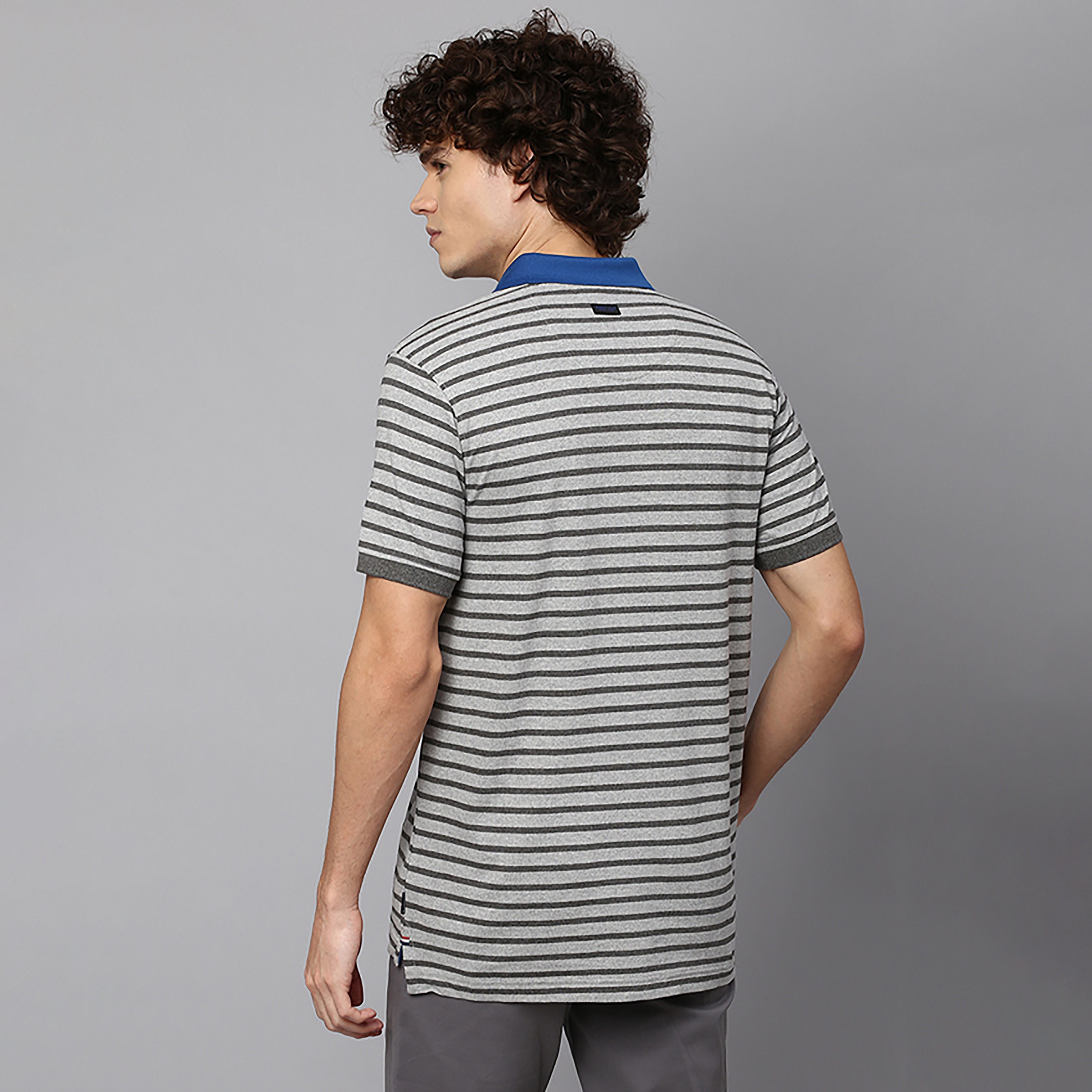 تي شيرت بولو بأكمام قصيرة مع وياقة مخططة من بيفرلي هيلز بولو كلوب-men-clothing-tshirtsandpolos-polos-image-4
