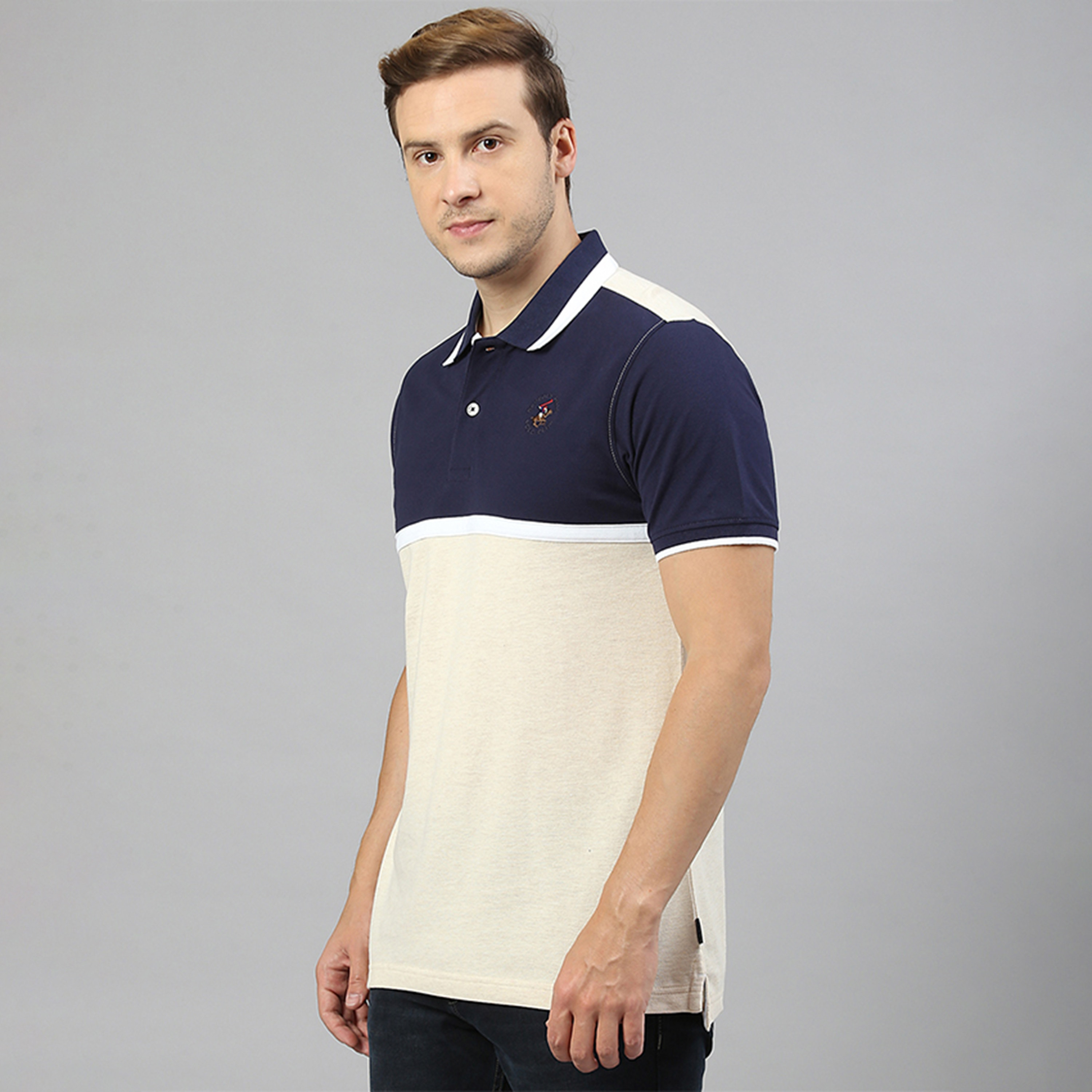 تي شيرت بولو من بيفرلي هيلز بولو كلوب بياقة وأكمام قصيرة مع كولور بلوكد-men-clothing-tshirtsandpolos-polos-image-2