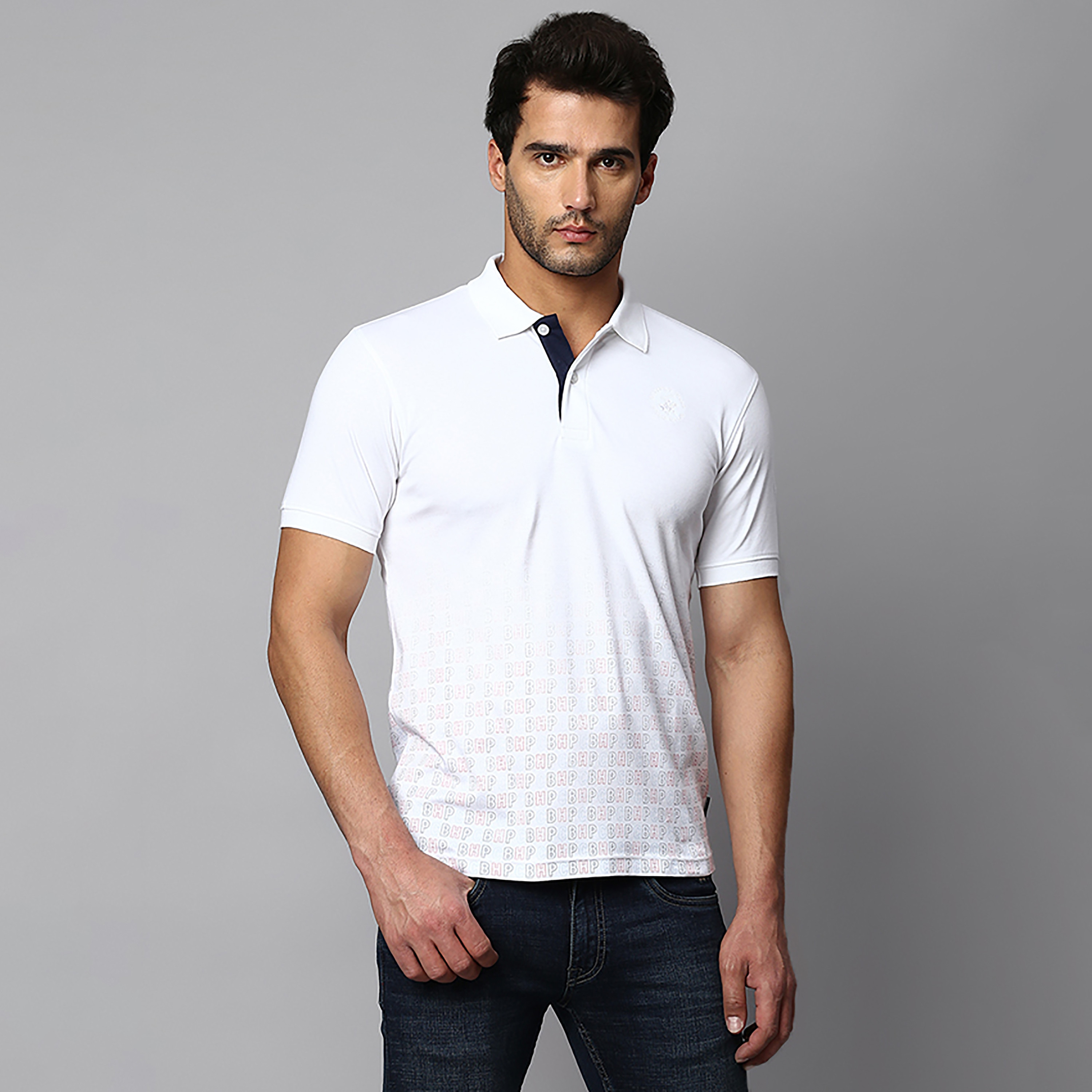 تي شيرت بولو بياقة مطبوعة وأكمام قصيرة من بيفرلي هيلز بولو كلوب-men-clothing-tshirtsandpolos-polos-image-5