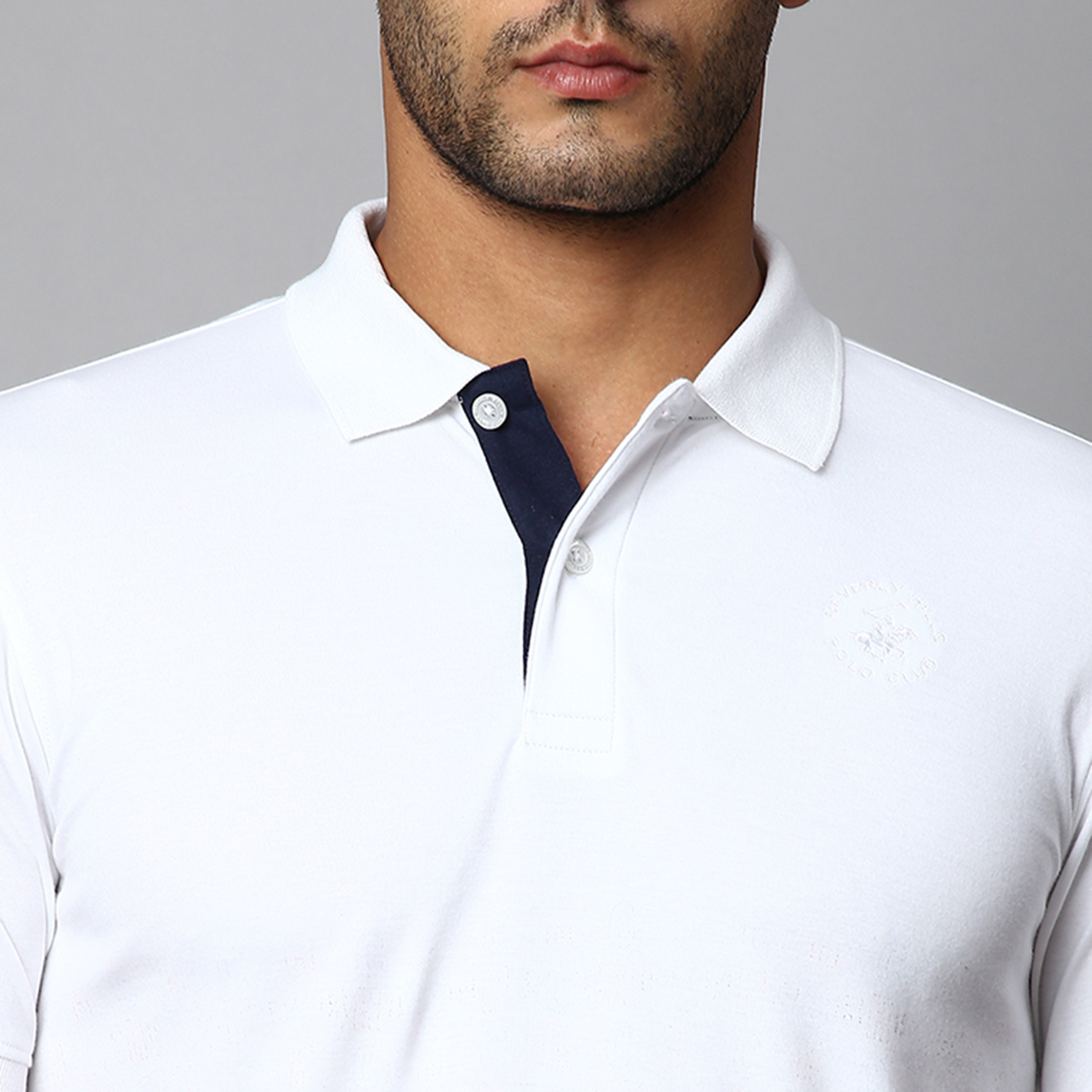 تي شيرت بولو بياقة مطبوعة وأكمام قصيرة من بيفرلي هيلز بولو كلوب-men-clothing-tshirtsandpolos-polos-image-7