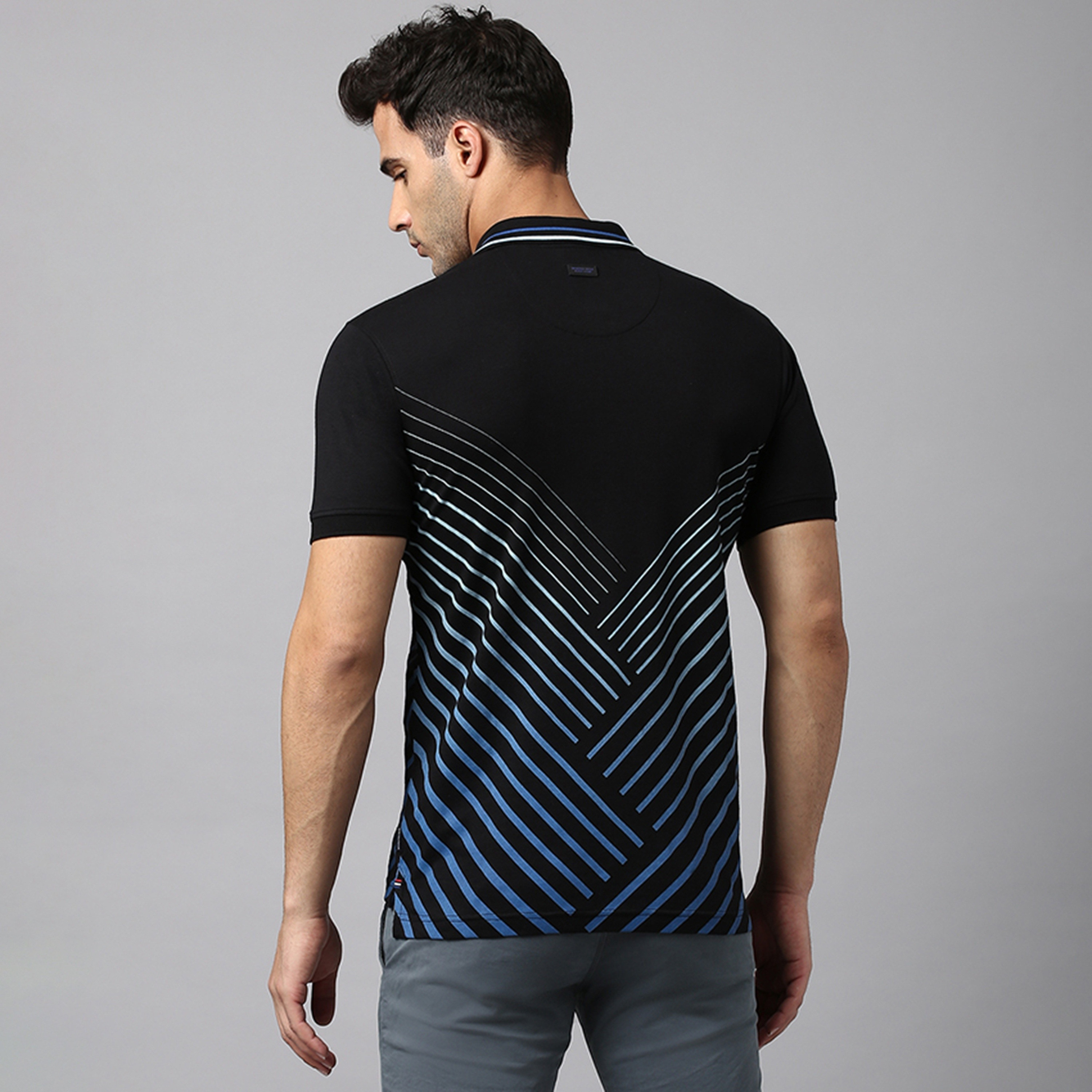 قميص بولو رجال بأكمام قصيرة بياقة مخطط من نادي بيفرلي هيلز-men-clothing-tshirtsandpolos-polos-image-4