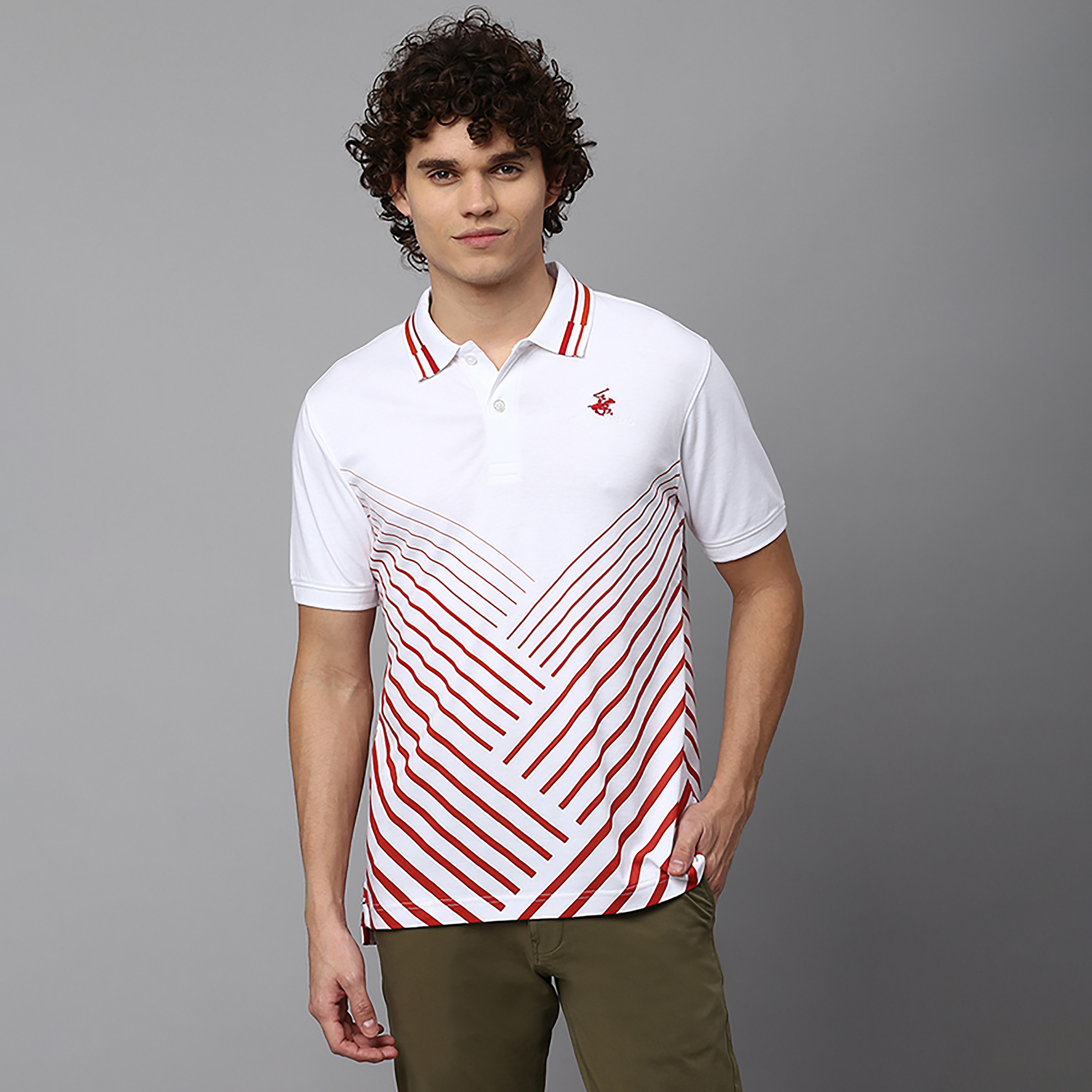 Beverly Hills Polo Club Men's Graphic Print Collared Short Sleeve Polo Shirt-men-clothing-tshirtsandpolos-polos-image-1