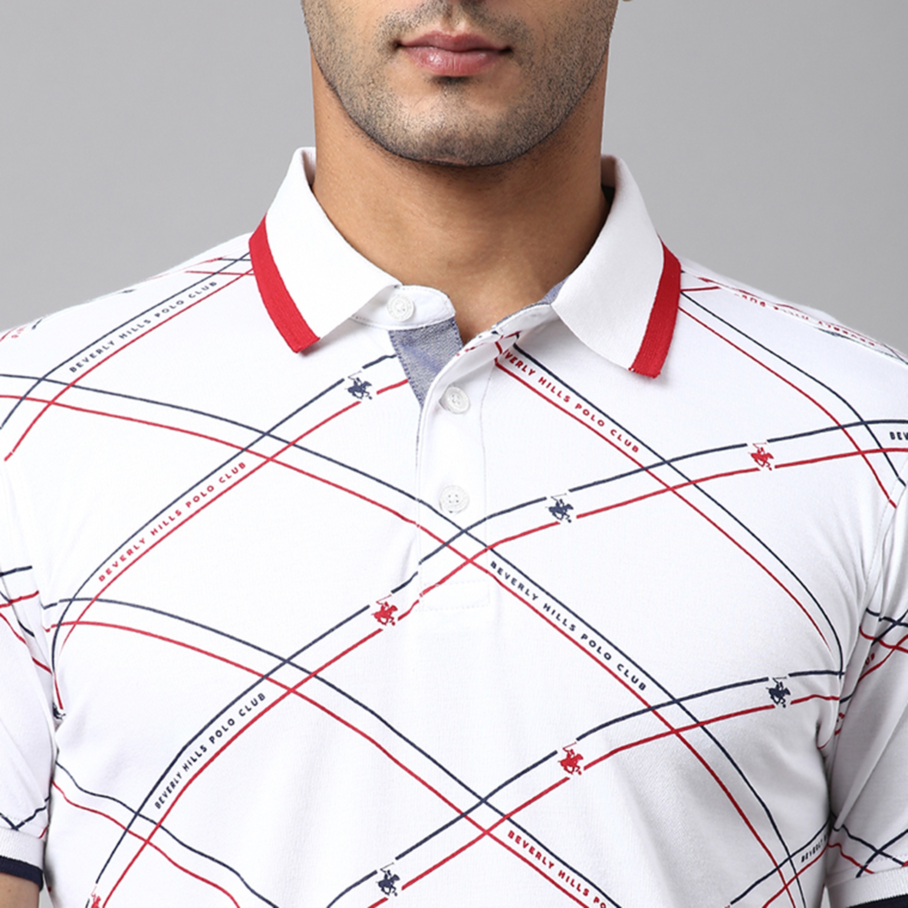 تي شيرت بولو بياقة مطبوعة وأكمام قصيرة من بيفرلي هيلز بولو كلوب-men-clothing-tshirtsandpolos-polos-image-7