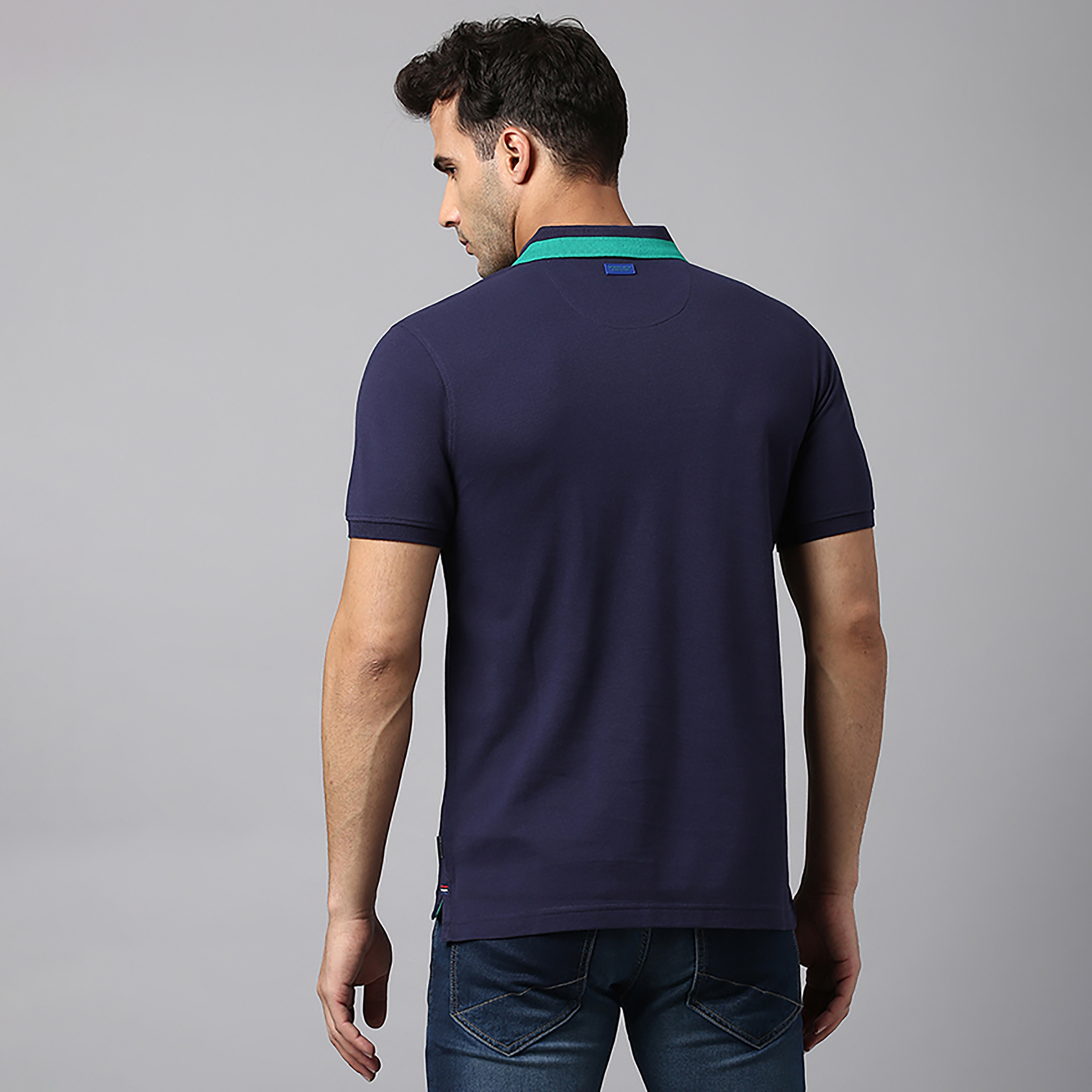 تي شيرت بولو بياقة مطبوعة بالمربعات وأكمام قصيرة من بيفرلي هيلز بولو كلوب-men-clothing-tshirtsandpolos-polos-image-4