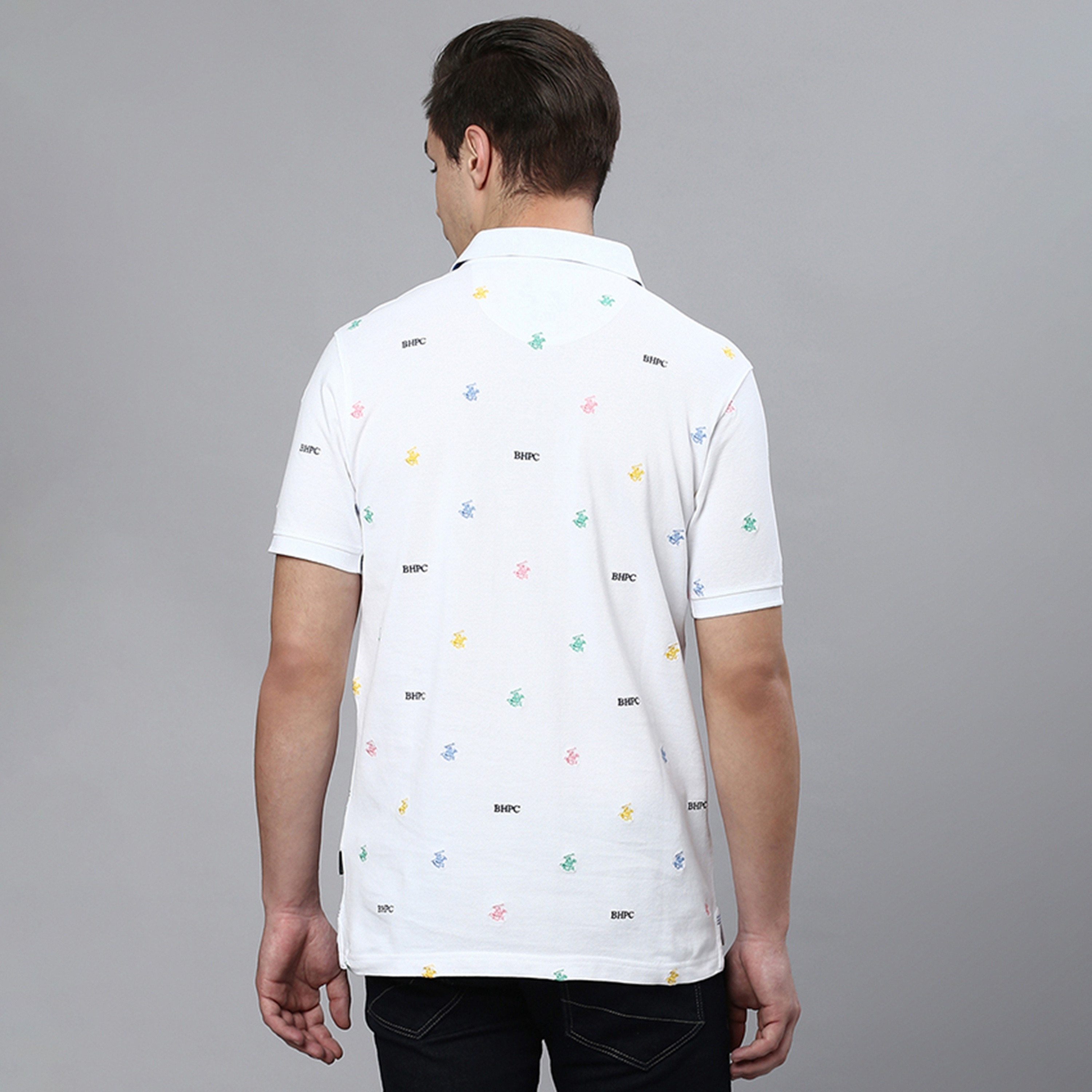 Beverly Hills Polo Club Logo Print Collared Short Sleeves Men's Polo T-Shirt-men-clothing-tshirtsandpolos-polos-image-4