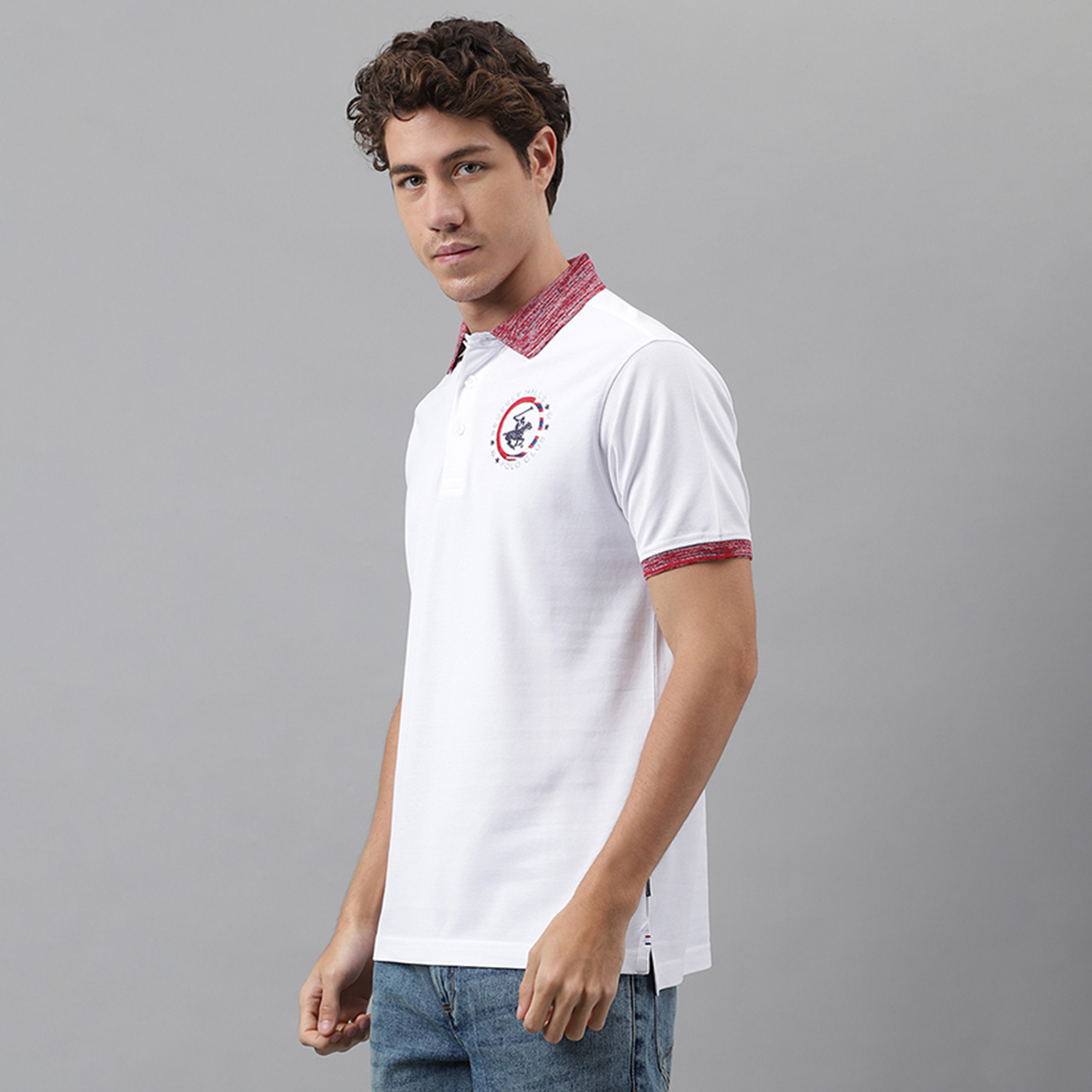 Beverly Hills Polo Club Plain Collared Short Sleeves Men's Polo T-Shirt-men-clothing-tshirtsandpolos-polos-image-2