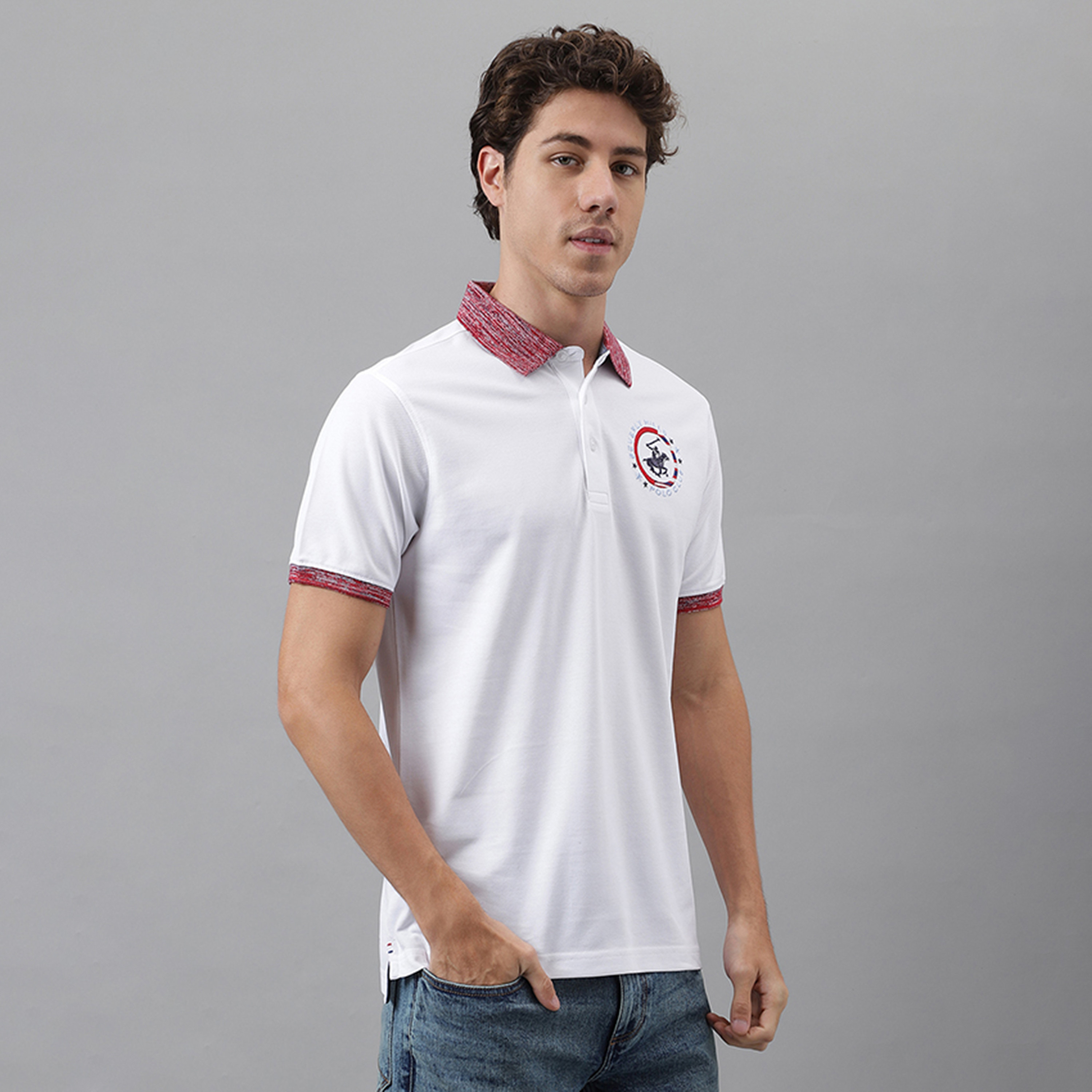 Beverly Hills Polo Club Plain Collared Short Sleeves Men's Polo T-Shirt-men-clothing-tshirtsandpolos-polos-image-3