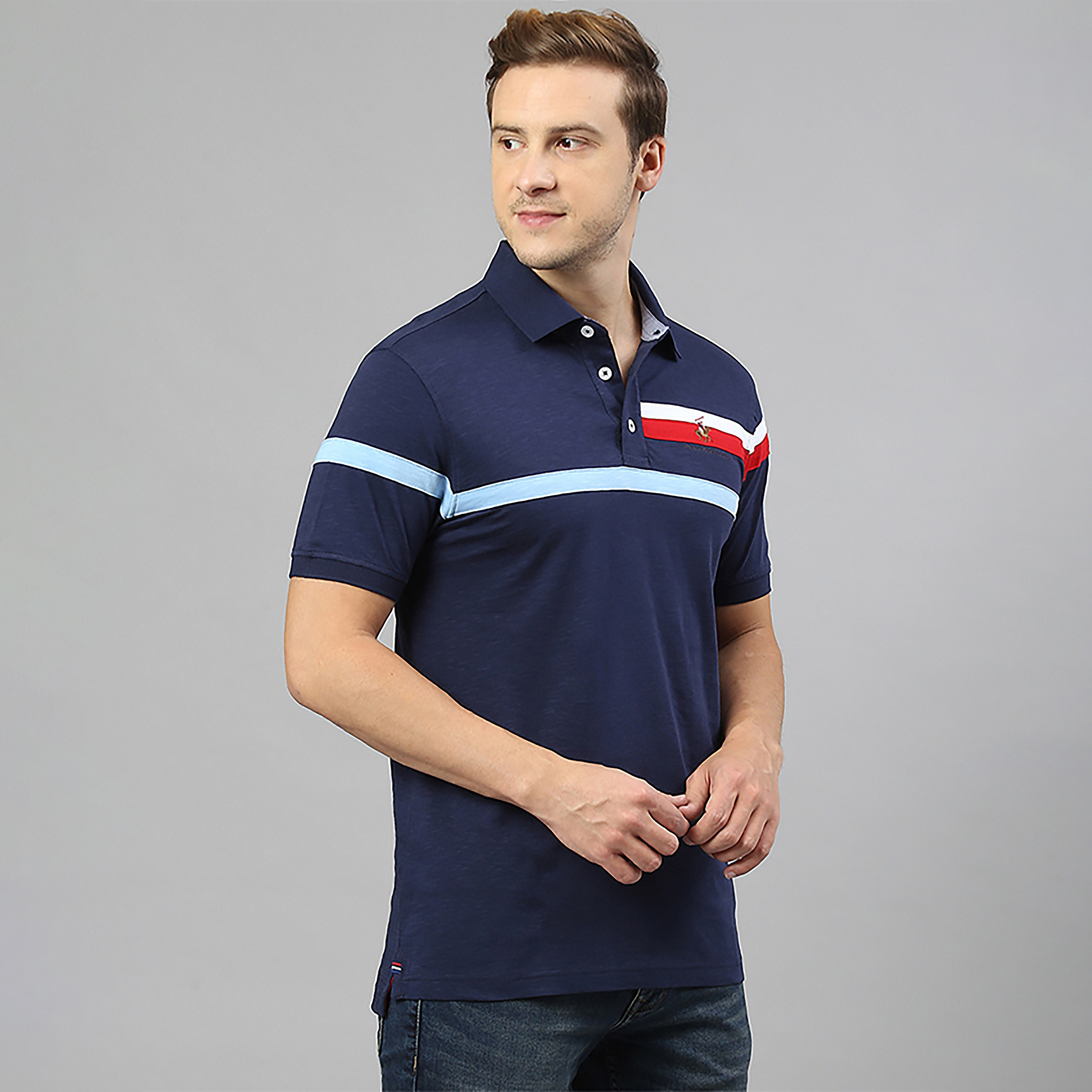 Beverly Hills Polo Club Striped Collared Short Sleeves Polo T-Shirt-men-clothing-tshirtsandpolos-polos-image-3