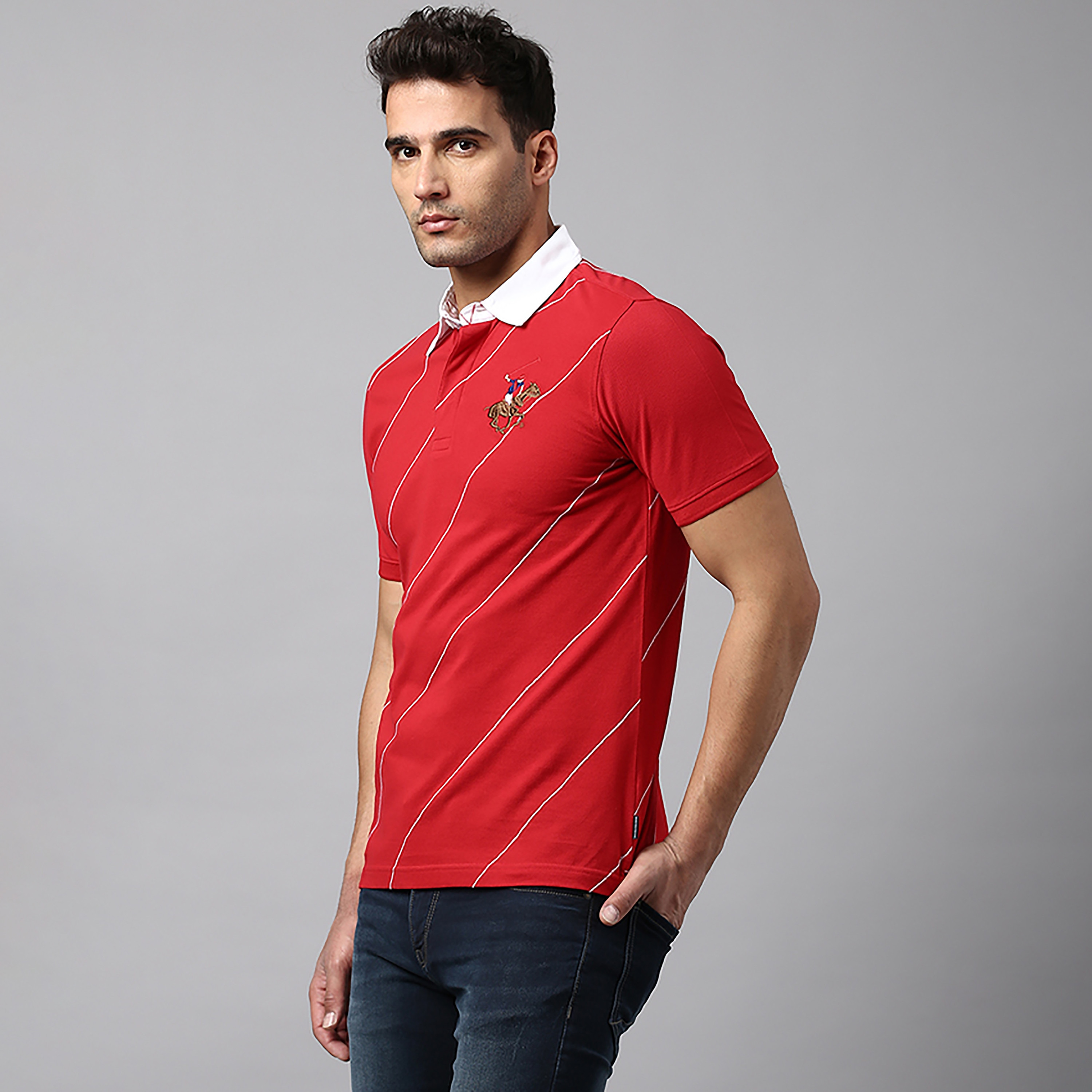 Beverly Hills Polo Club Stripes Collared Short Sleeves Polo T-Shirt-men-clothing-tshirtsandpolos-polos-image-2
