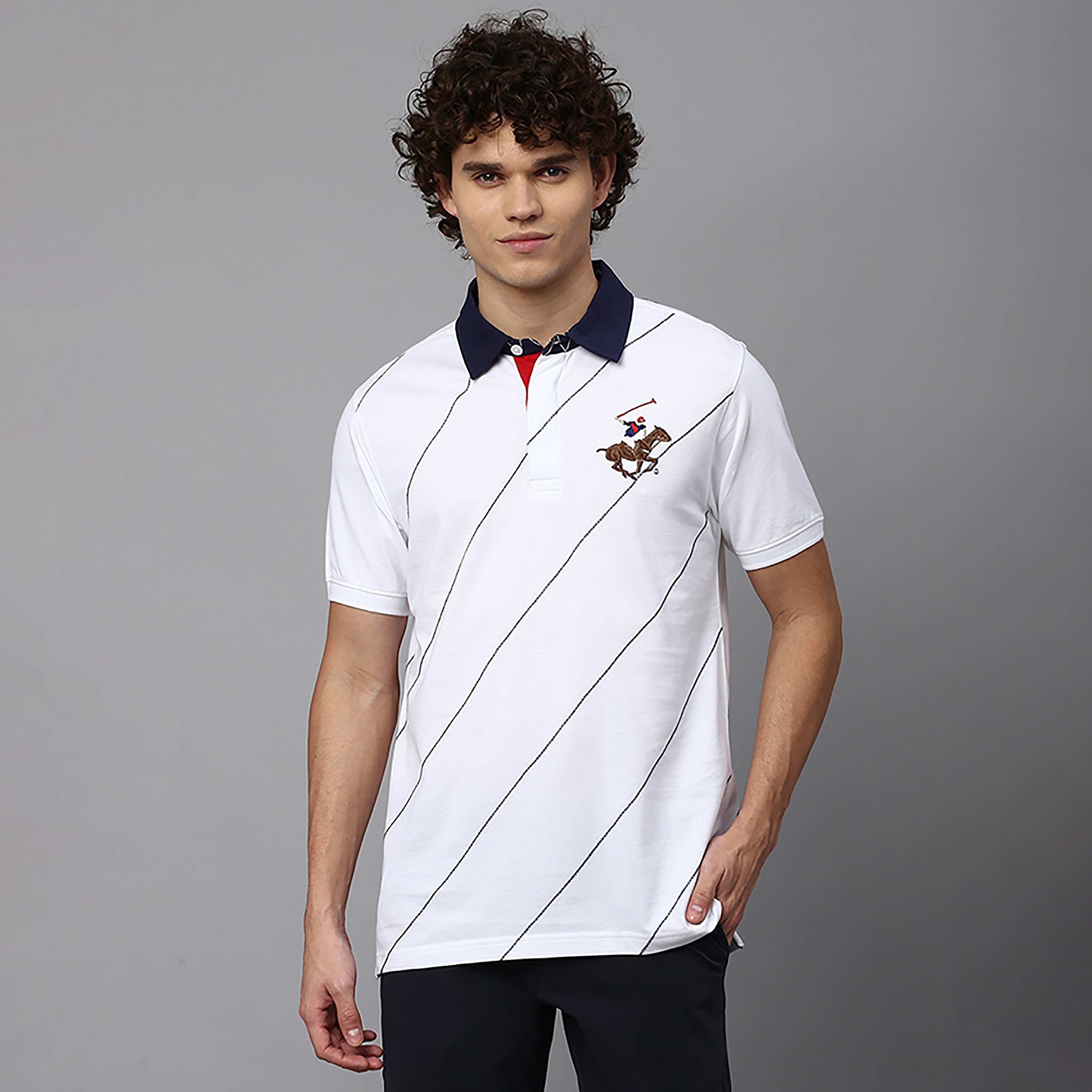 Beverly Hills Polo Club Striped Collared Short Sleeves Polo T-Shirt-men-clothing-tshirtsandpolos-polos-image-1