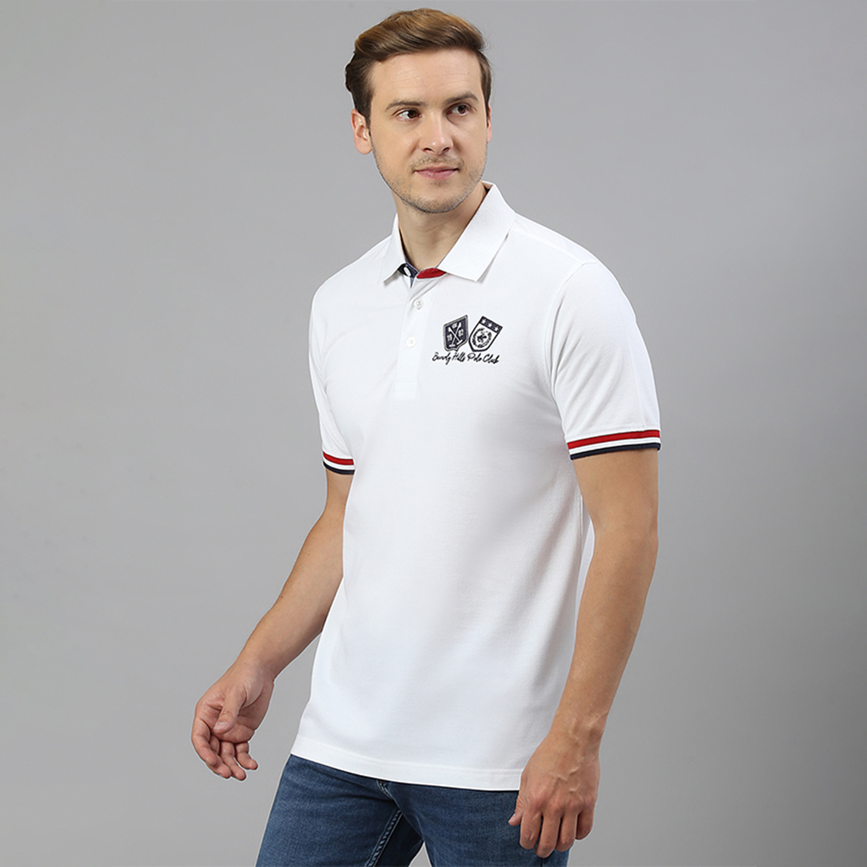 تي شيرت بولو من بيفرلي هيلز بولو كلوب مع مزخرفة بياقة وأكمام قصيرة-men-clothing-tshirtsandpolos-polos-image-6