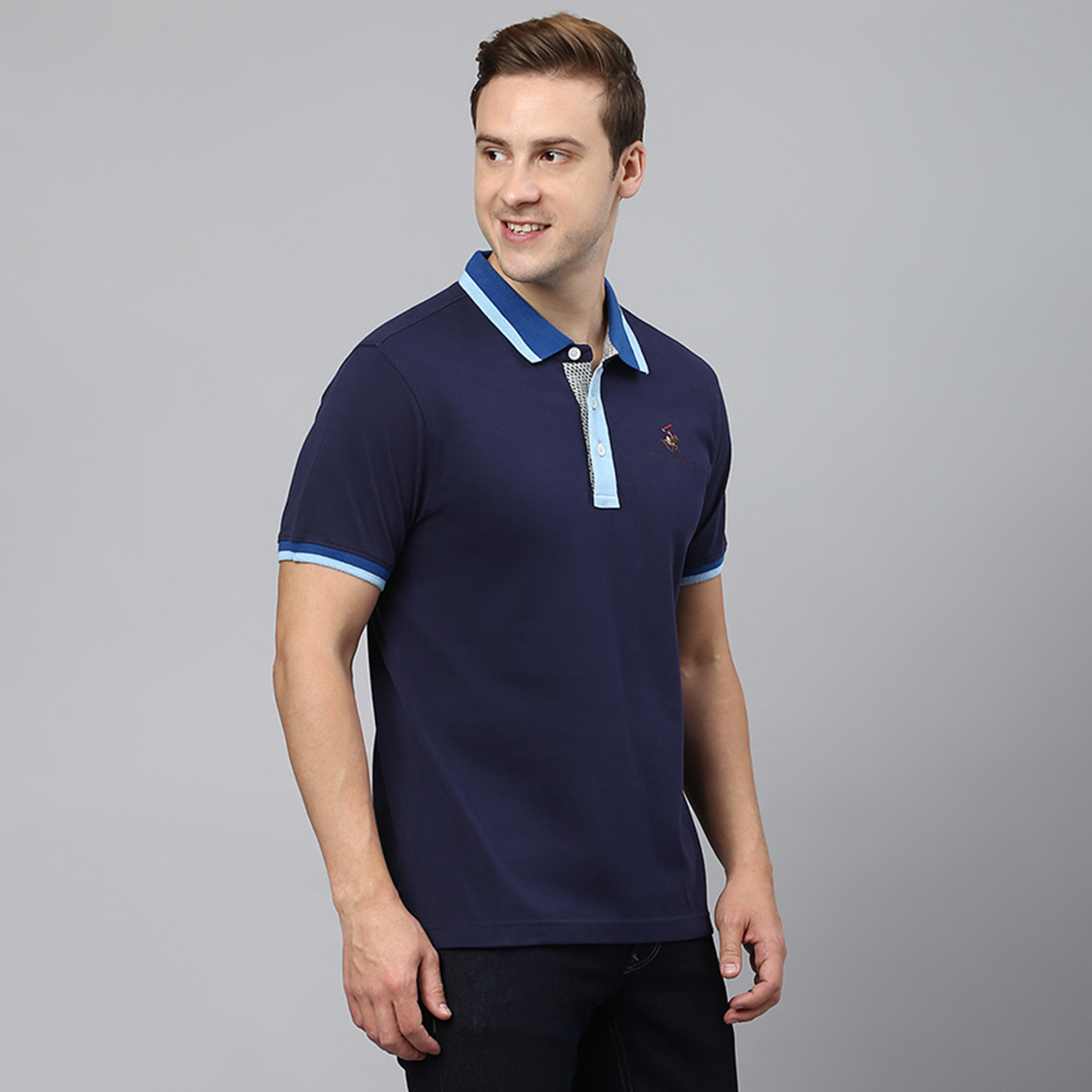 تي شيرت بولو من بيفرلي هيلز بولو كلوب سادة بياقة وأكمام قصيرة-men-clothing-tshirtsandpolos-polos-image-3