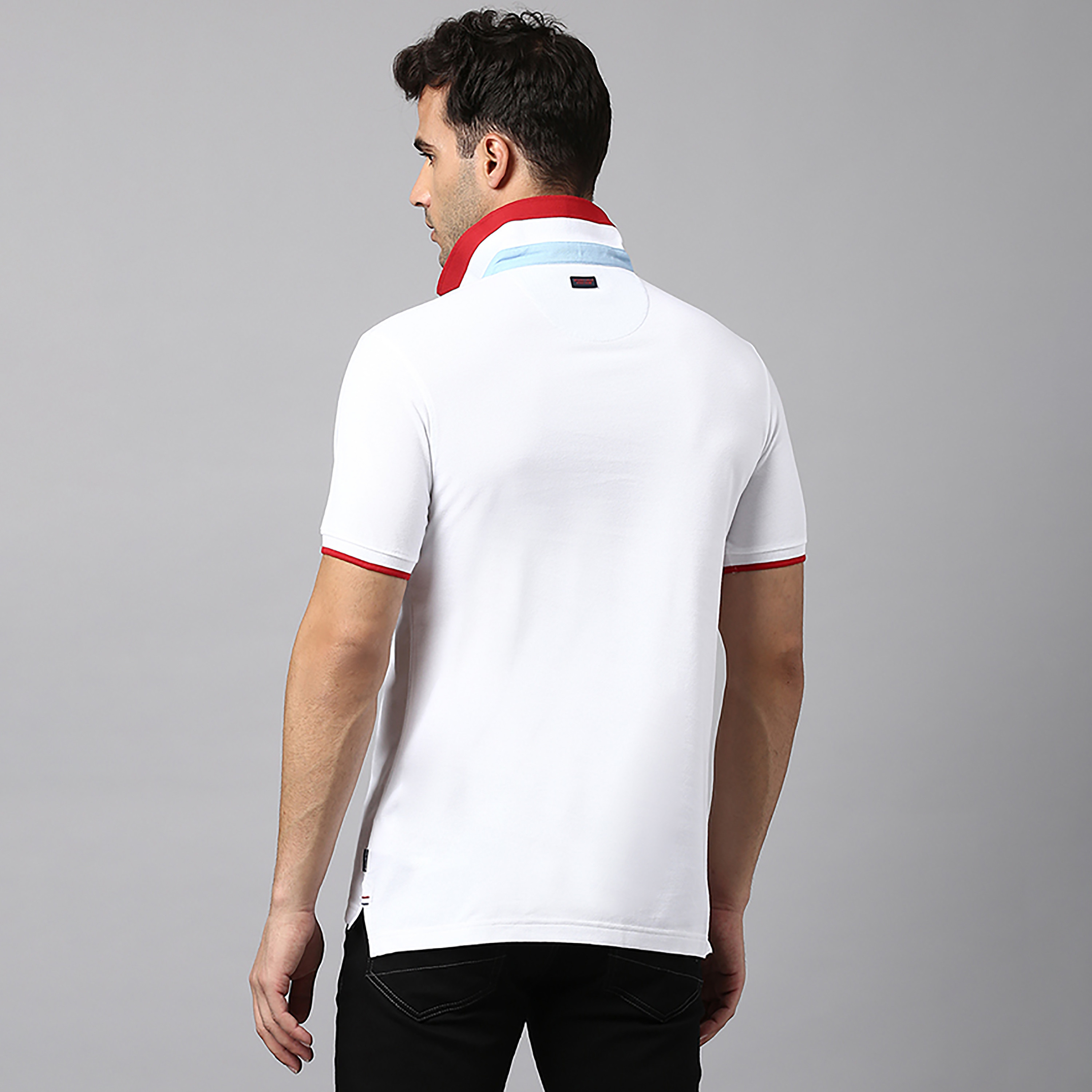تي شيرت بولو بأكمام قصيرة وياقة مع لوجو بيفرلي هيلز بولو كلوب-men-clothing-tshirtsandpolos-polos-image-12