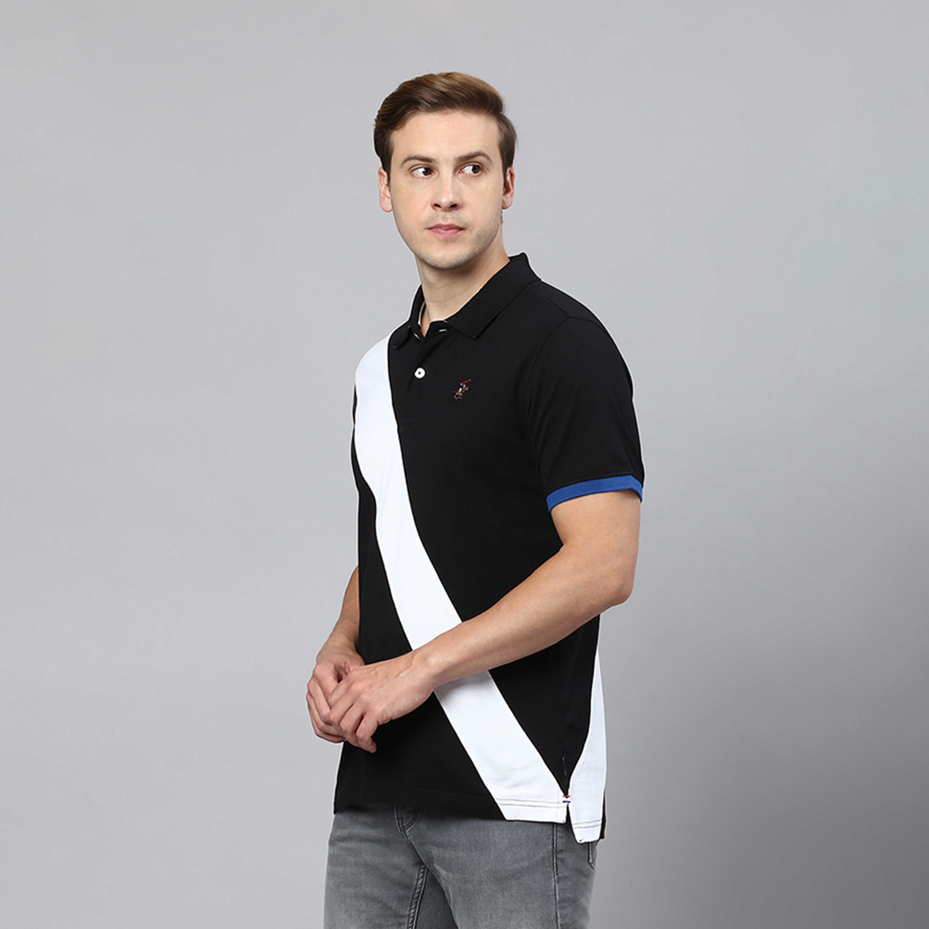 Beverly Hills Polo Club Color Block Collared Short Sleeve Polo T-shirt-men-clothing-tshirtsandpolos-polos-image-2
