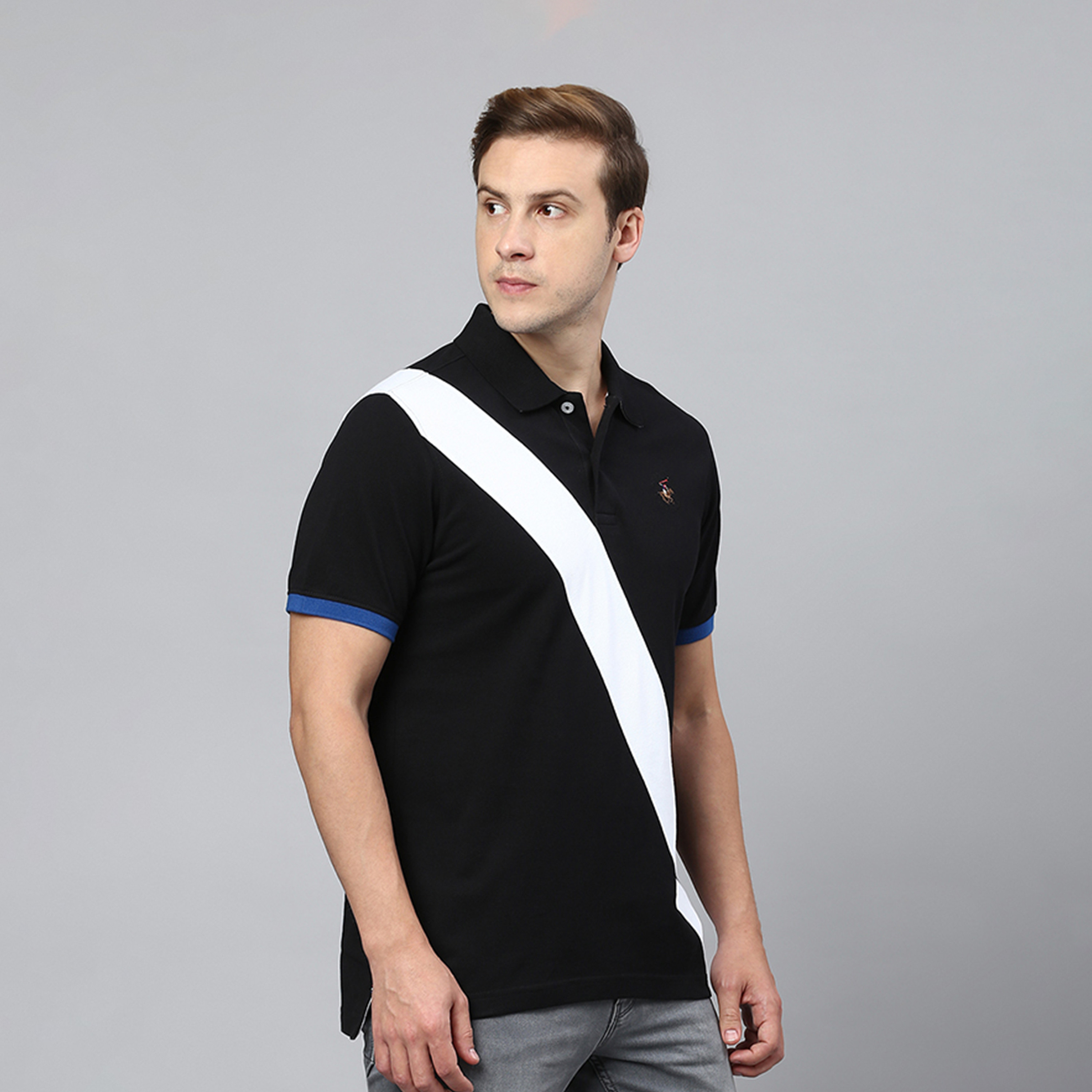 Beverly Hills Polo Club Color Block Collared Short Sleeve Polo T-shirt-men-clothing-tshirtsandpolos-polos-image-3