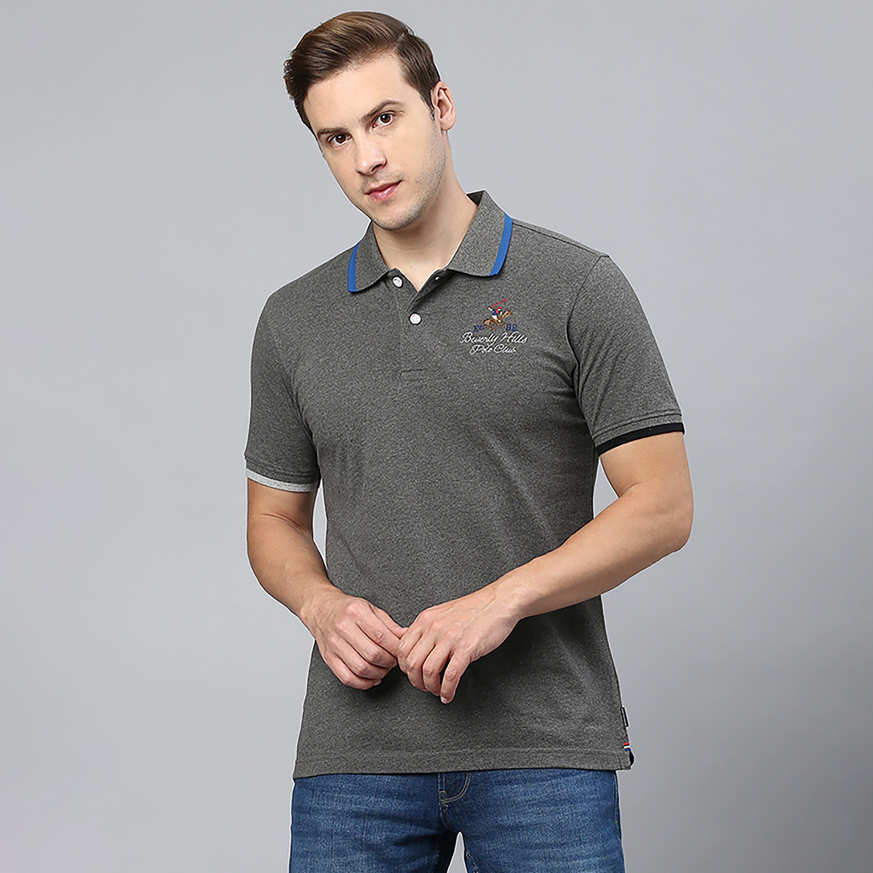 Beverly Hills Polo Club Plain Collared Short Sleeves Polo T-Shirt-men-clothing-tshirtsandpolos-polos-image-1