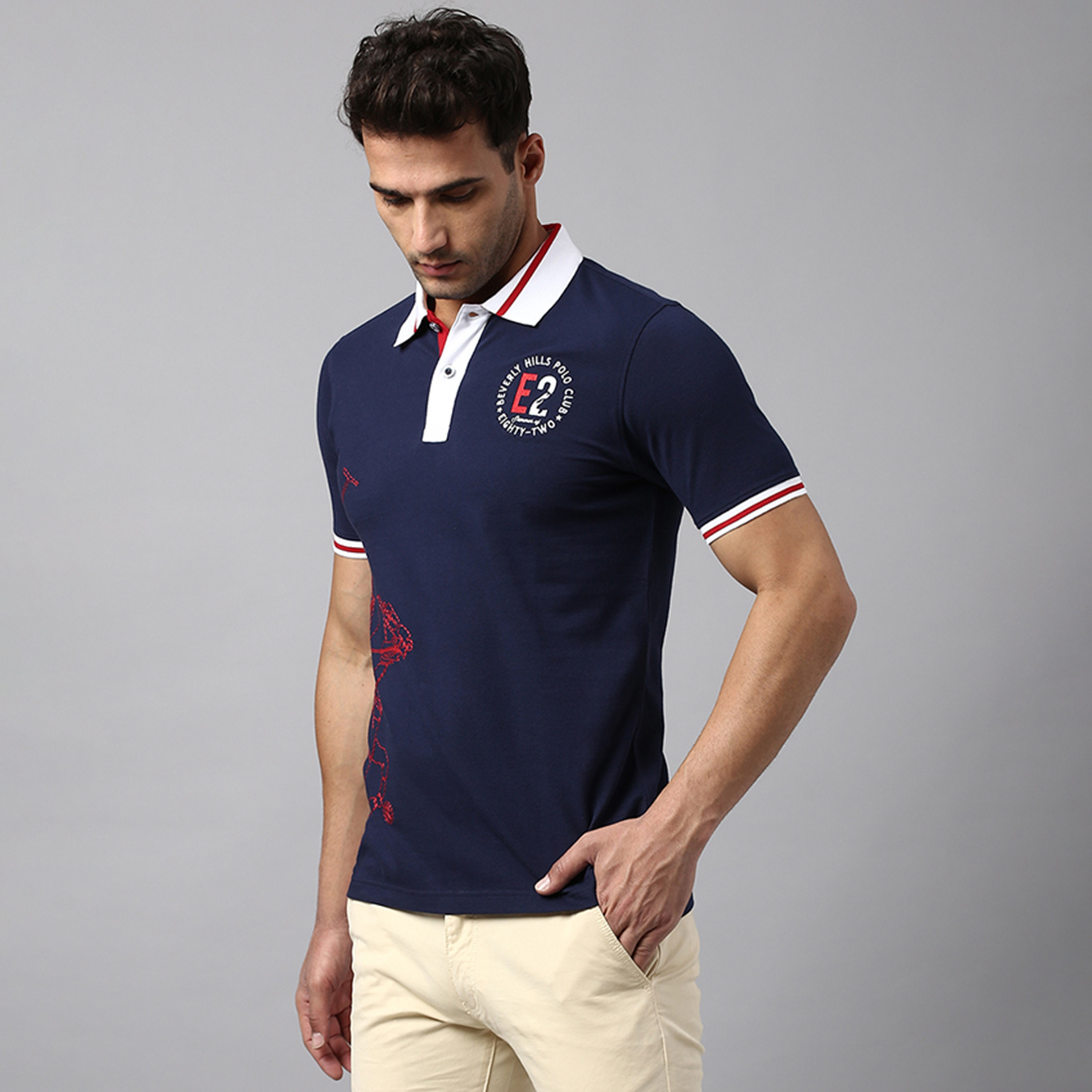 تي شيرت بولو من بيفرلي هيلز بولو كلوب بياقة وأكمام قصيرة مع مطرز بشعار-men-clothing-tshirtsandpolos-polos-image-2