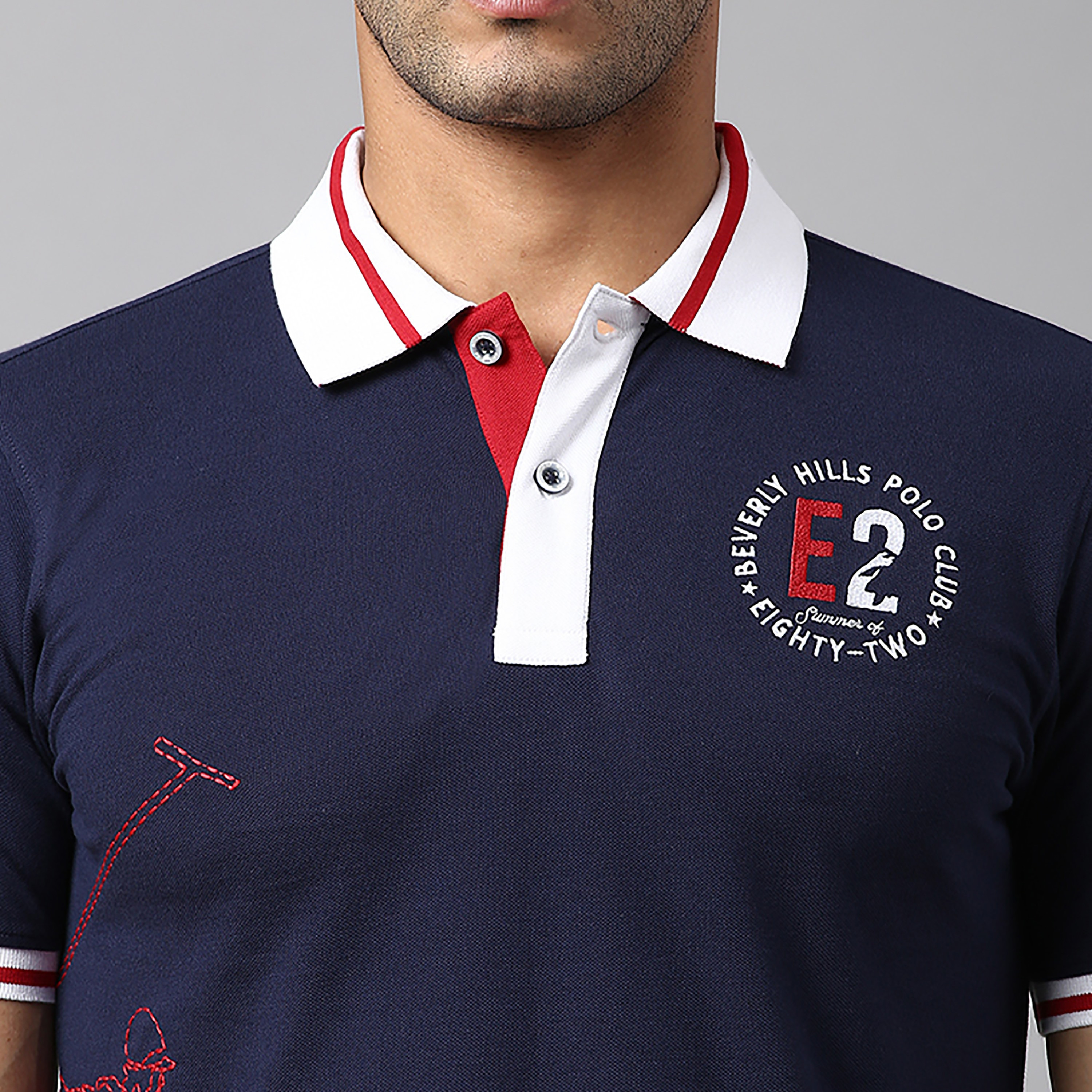 تي شيرت بولو من بيفرلي هيلز بولو كلوب بياقة وأكمام قصيرة مع مطرز بشعار-men-clothing-tshirtsandpolos-polos-image-3