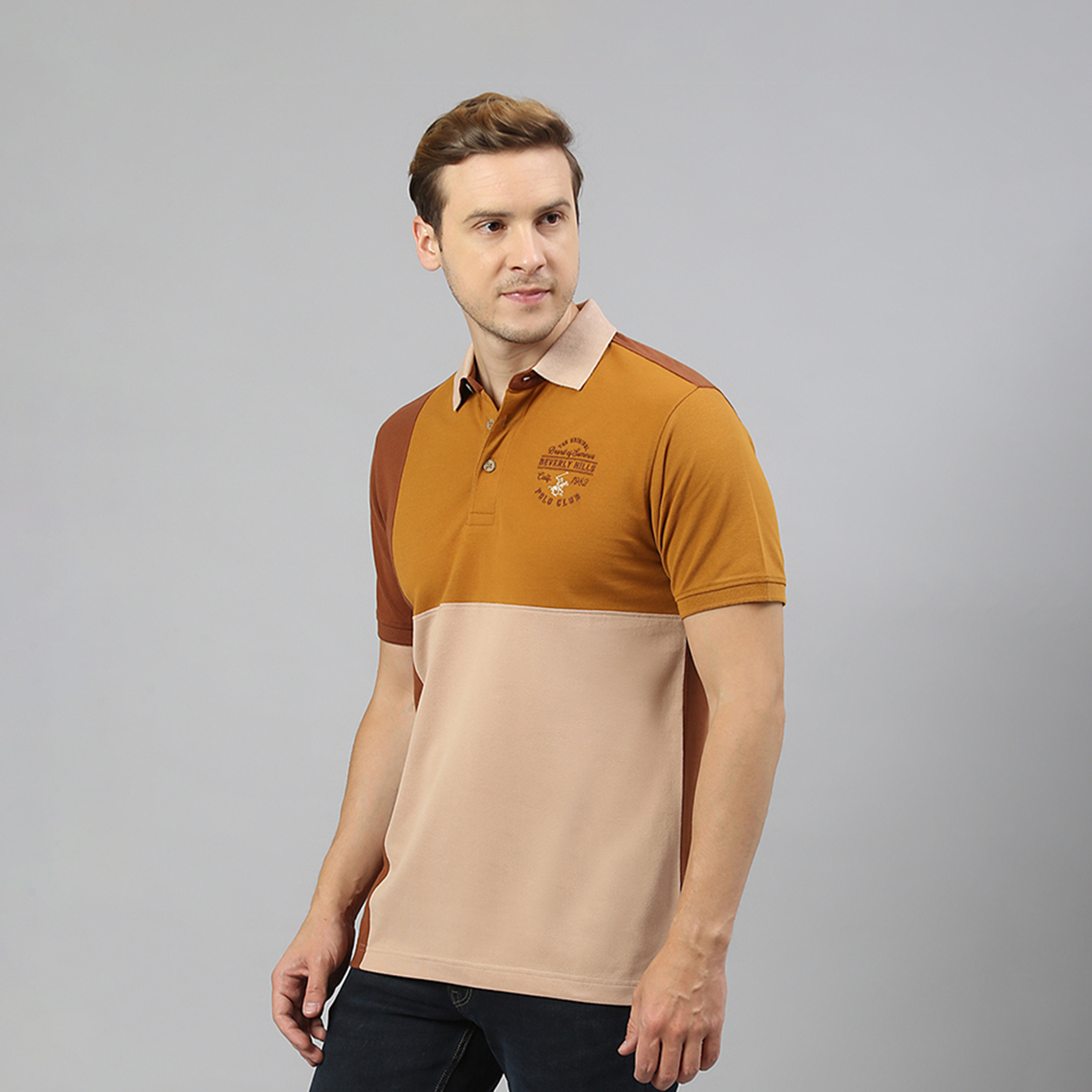 Beverly Hills Polo Club Color Block Collared Short Sleeve Polo T-shirt-men-clothing-tshirtsandpolos-polos-image-2