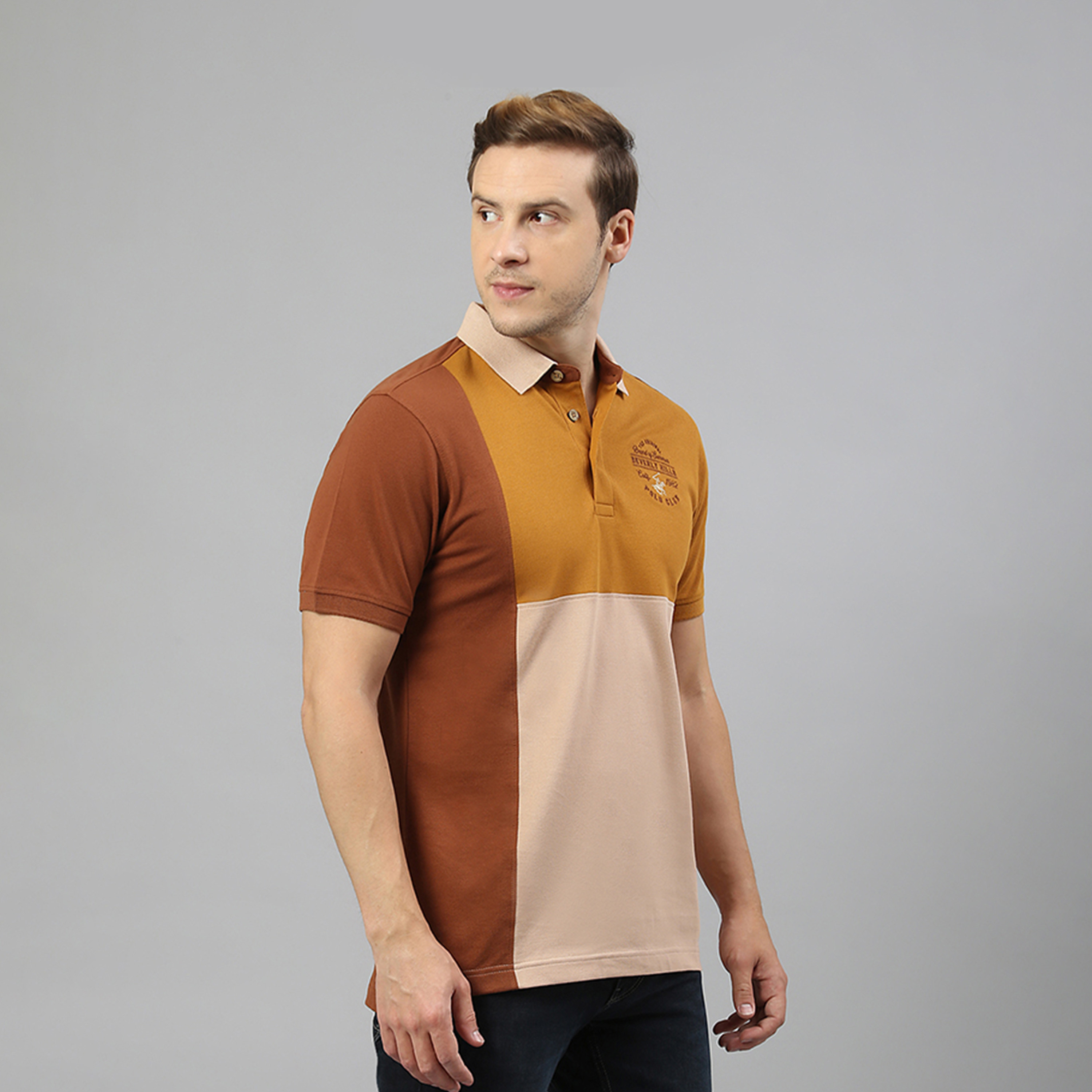 Beverly Hills Polo Club Color Block Collared Short Sleeve Polo T-shirt-men-clothing-tshirtsandpolos-polos-image-3