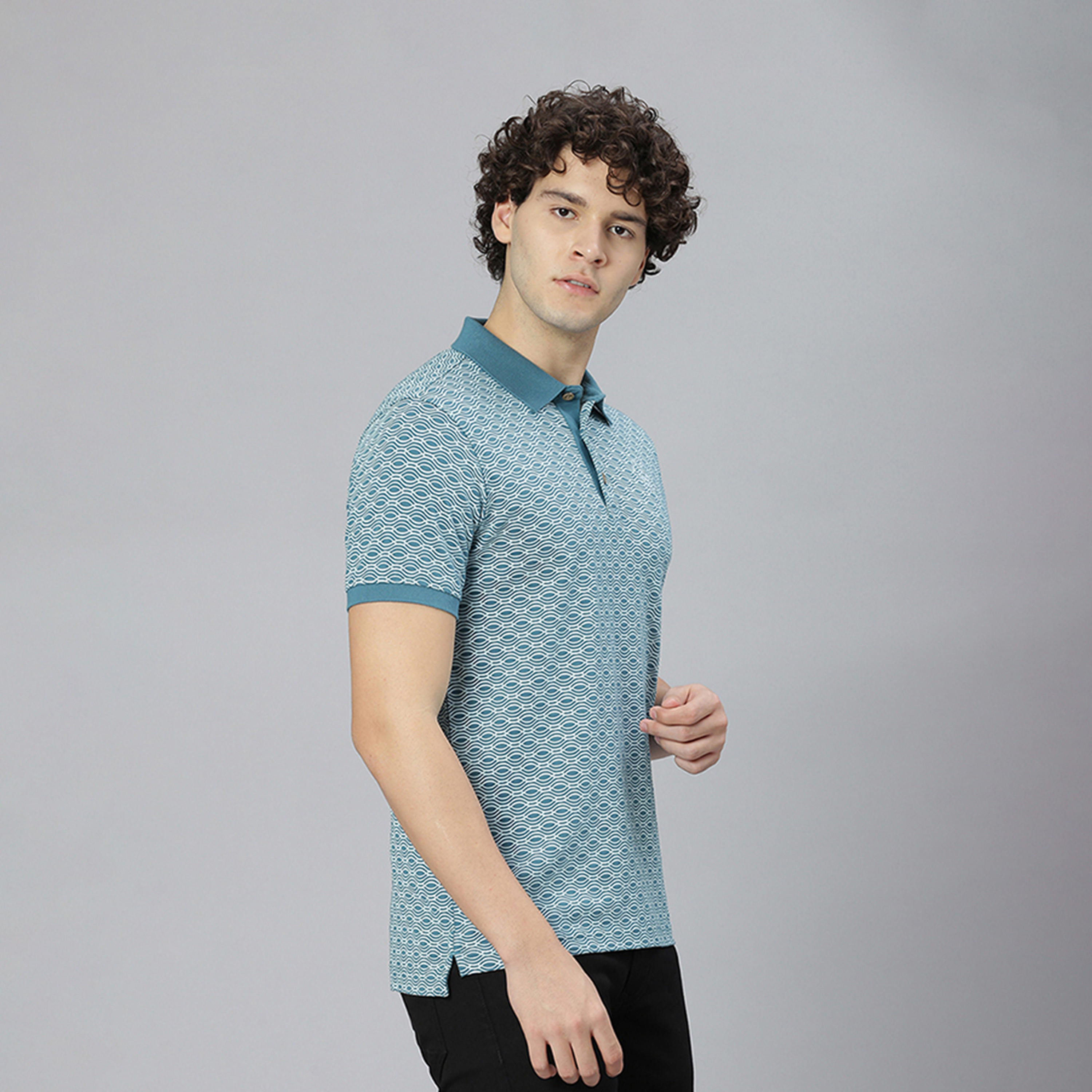 Beverly Hills Polo Club Printed Collared Short Sleeve Polo T-shirt-men-clothing-tshirtsandpolos-polos-image-3