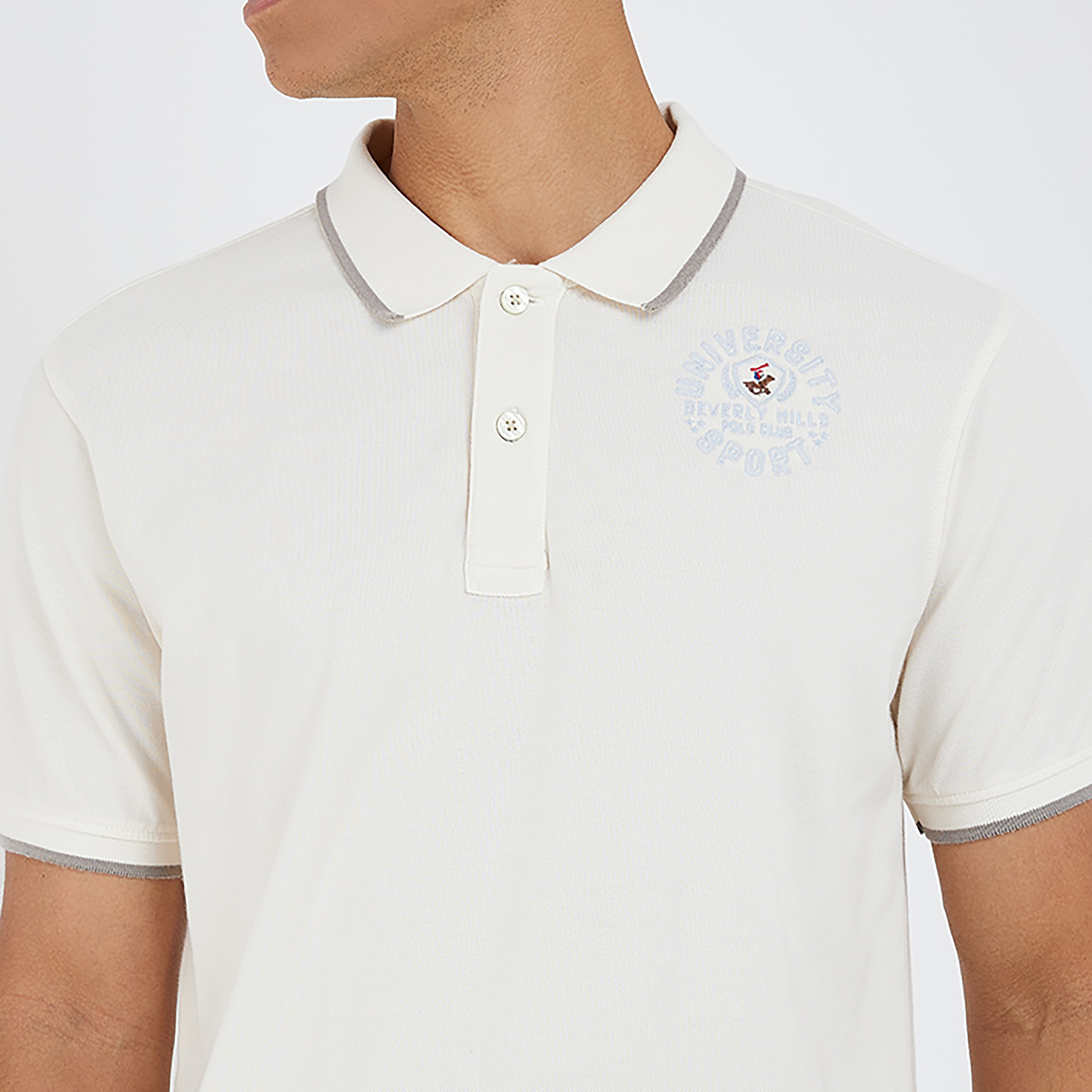 تي شيرت بولو من بيفرلي هيلز بولو كلوب بياقة وأكمام قصيرة مع شعار-men-clothing-tshirtsandpolos-polos-image-3