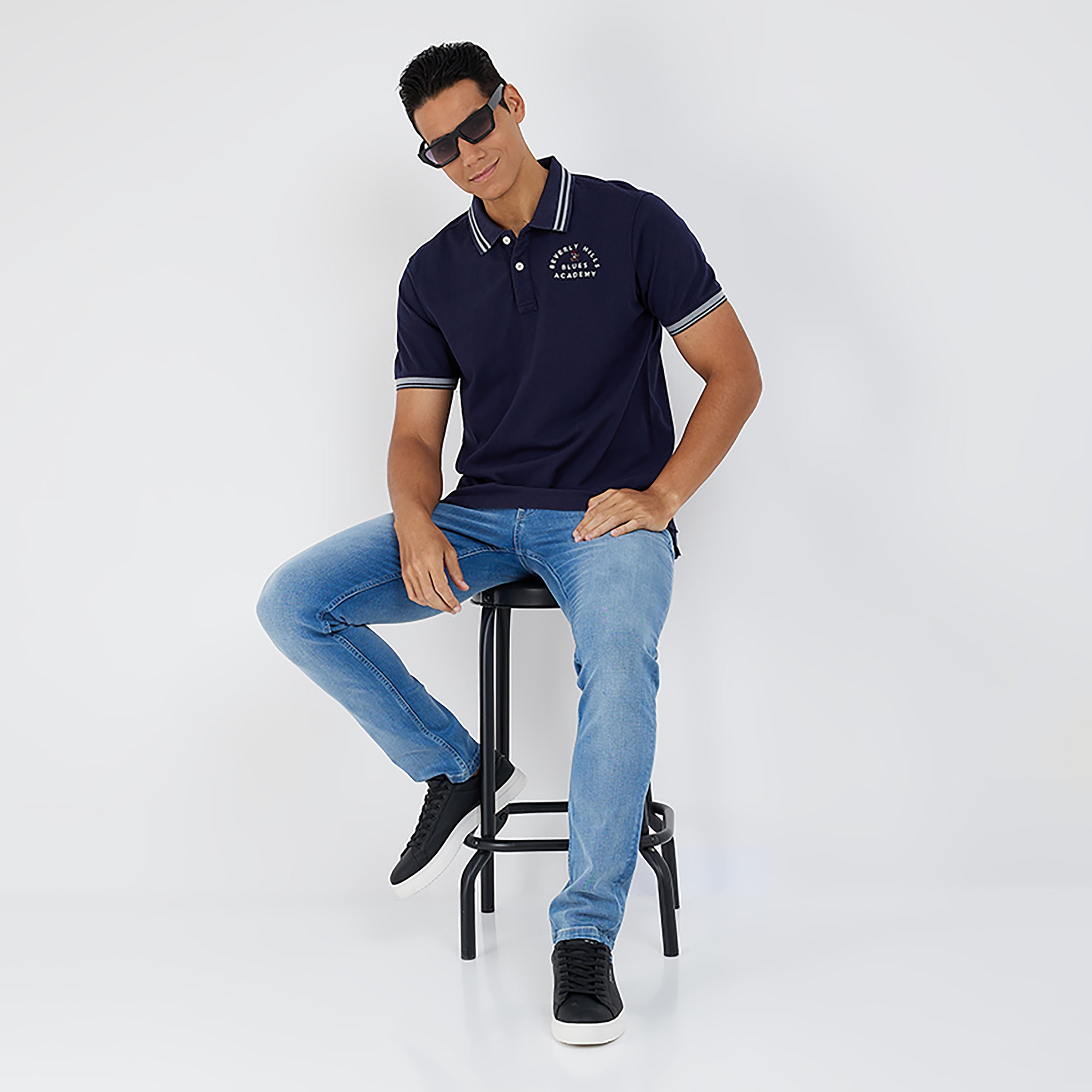 تي شيرت بولو من بيفرلي هيلز بولو كلوب بياقة وأكمام قصيرة مع شعار-men-clothing-tshirtsandpolos-polos-image-2