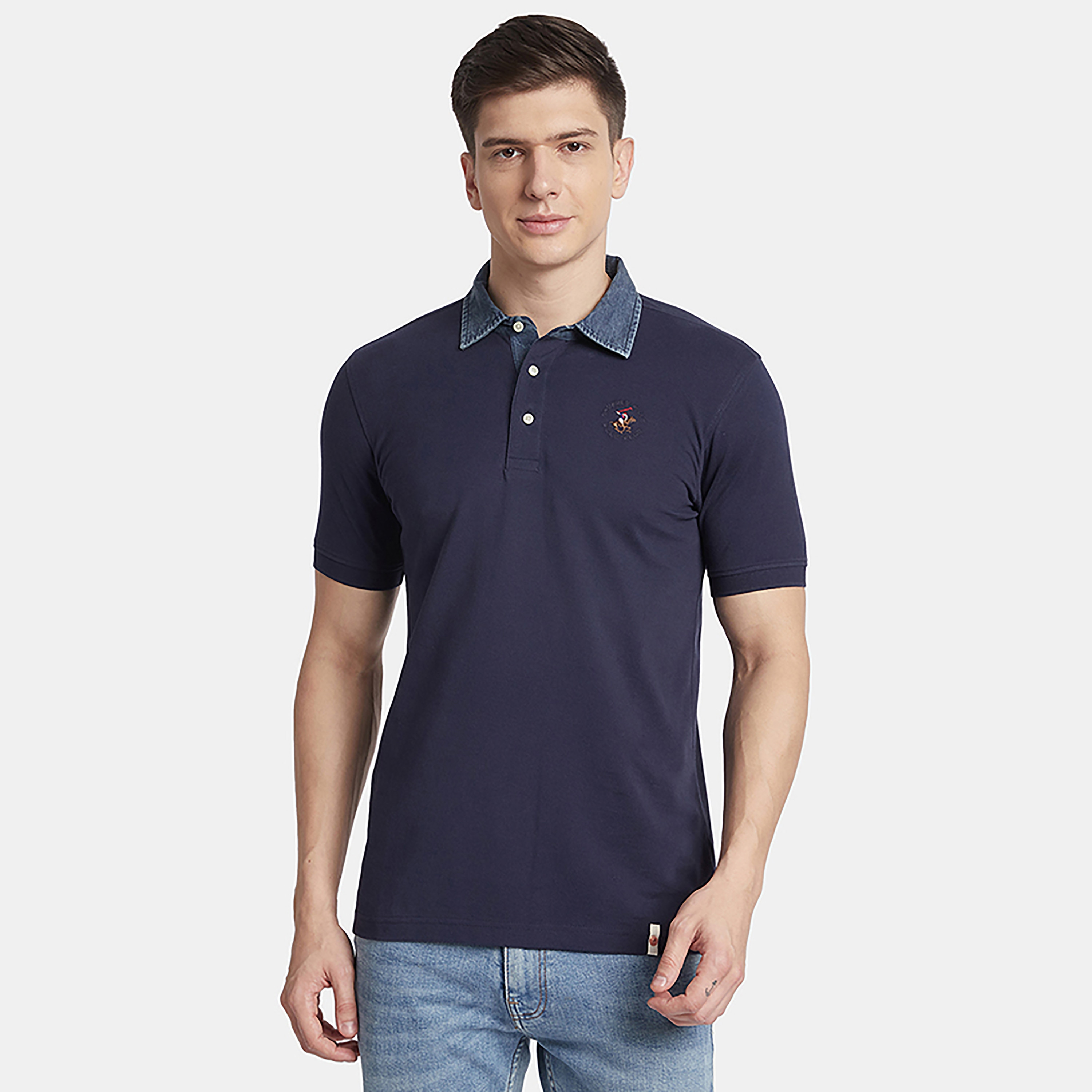 تي شيرت بولو من بيفرلي هيلز بولو كلوب بياقة وأكمام قصيرة مع شعار-men-clothing-tshirtsandpolos-polos-image-1