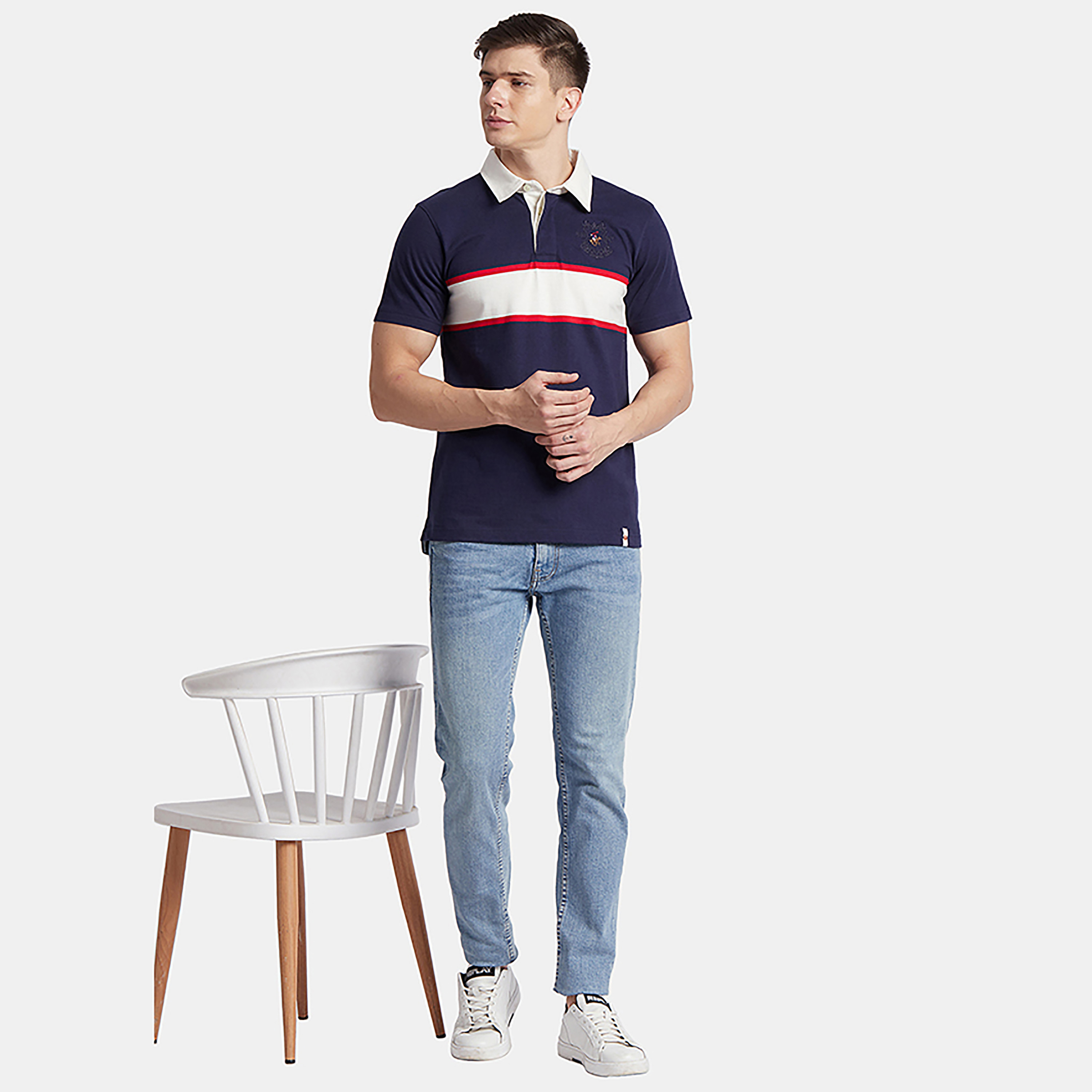 Beverly Hills Polo Club Color-Blocked Collared Short Sleeves Men's T-Shirt-men-clothing-tshirtsandpolos-polos-image-2