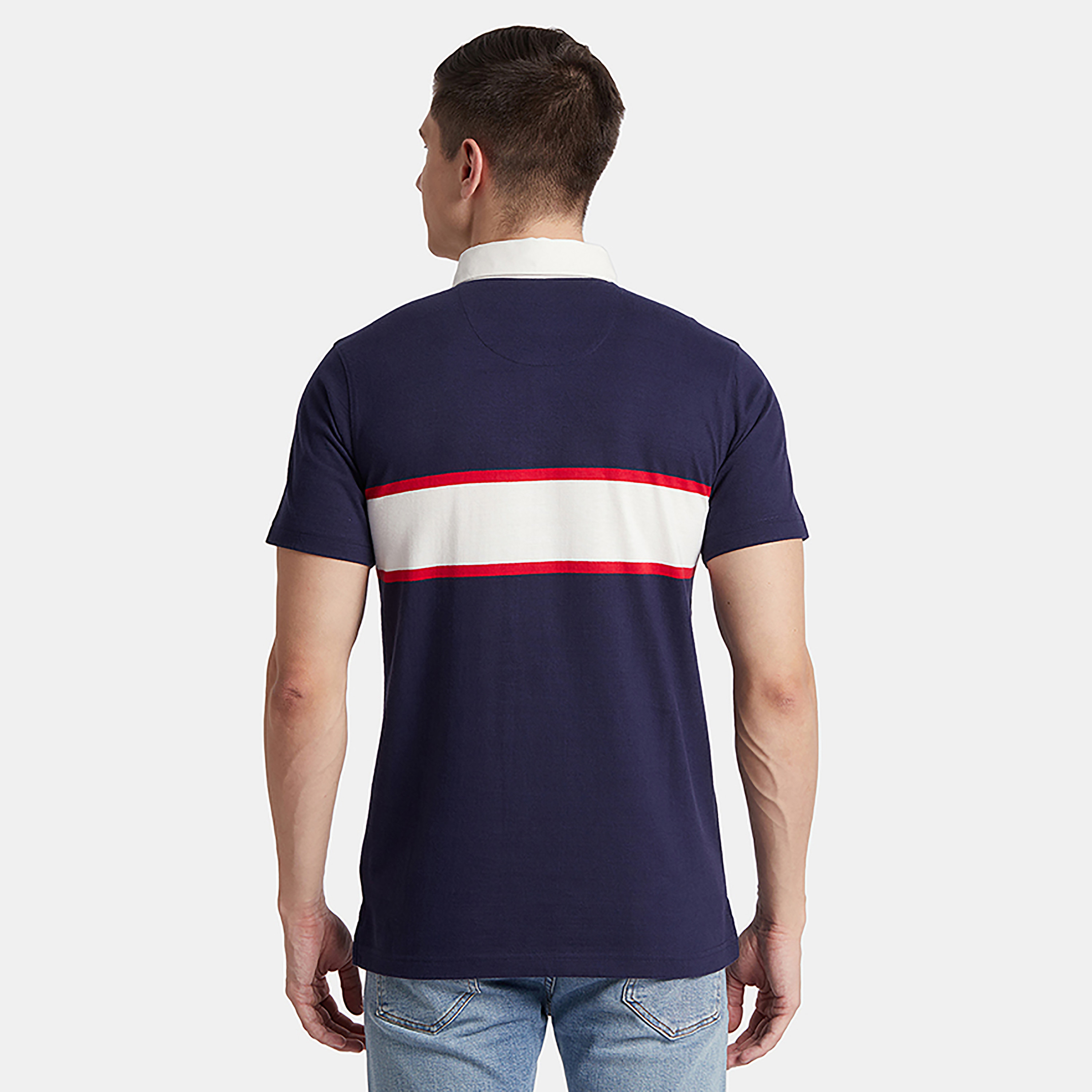 تيشيرت رجالي بأكمام قصيرة وياقة بنمط ألوان متباينة من بيفرلي هيلز بولو كلوب-men-clothing-tshirtsandpolos-polos-image-5