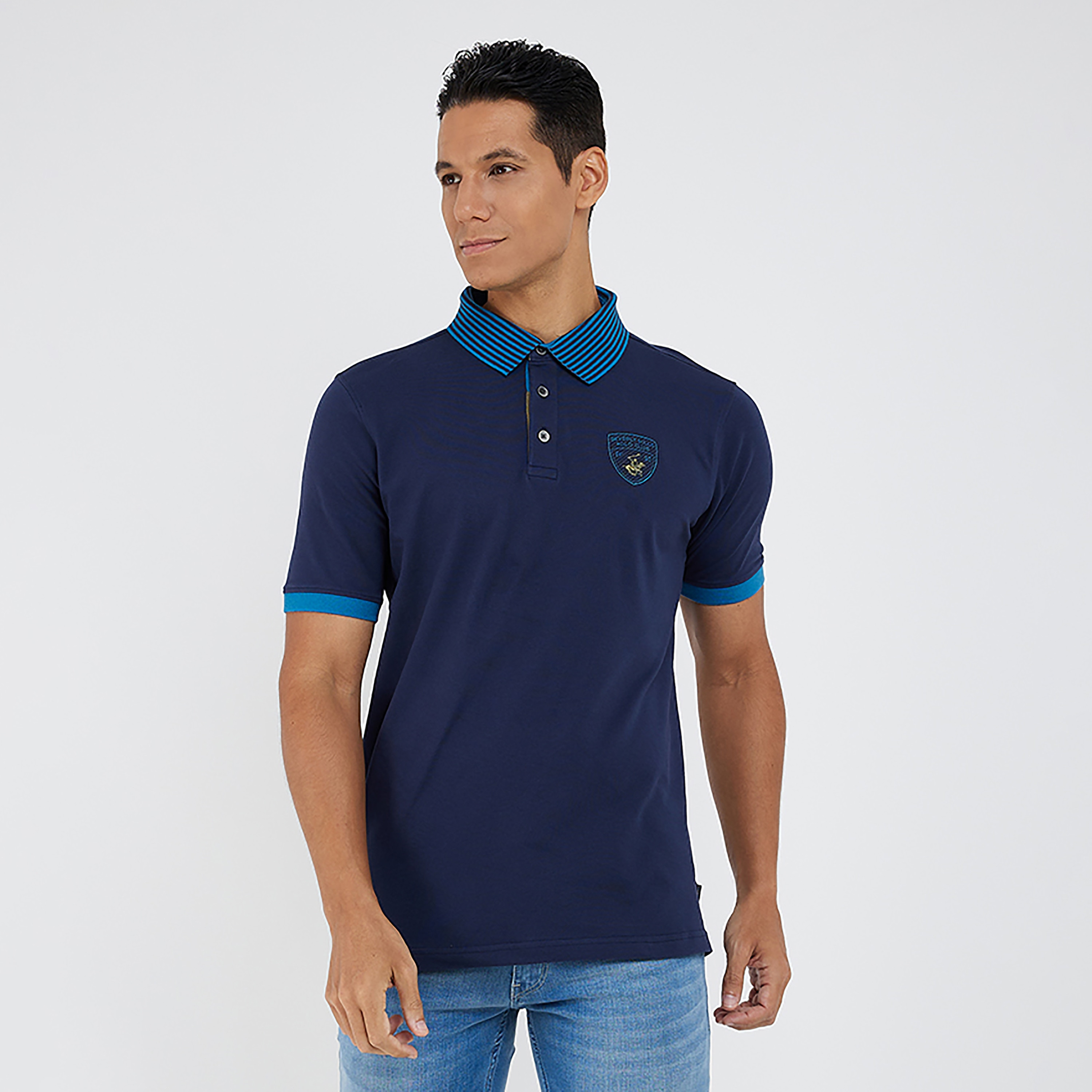 Beverly Hills Polo Club Logo Collared Short Sleeves Polo T-Shirt-men-clothing-tshirtsandpolos-polos-image-1