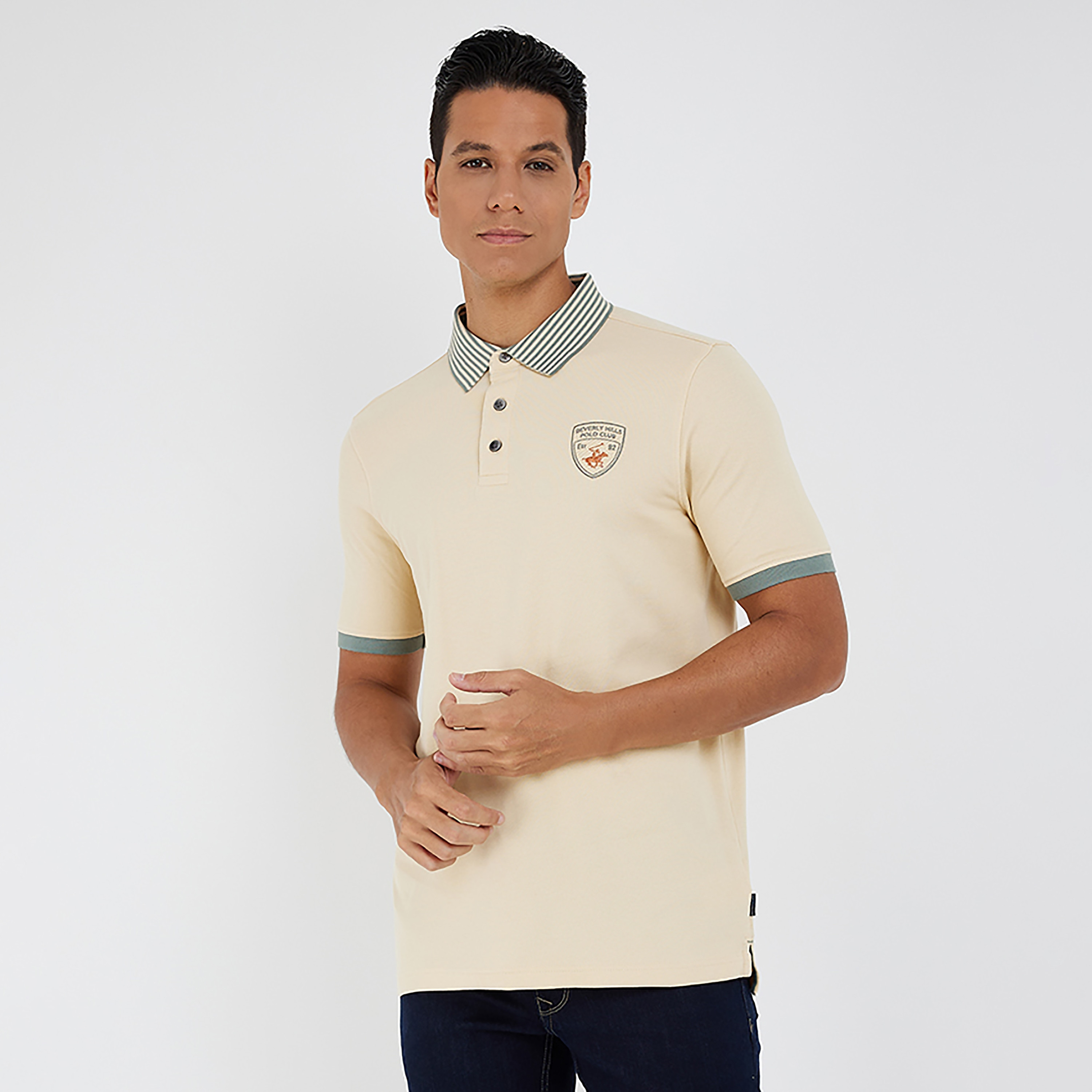 تي شيرت بولو من بيفرلي هيلز بولو كلوب بياقة وأكمام قصيرة مع شعار-men-clothing-tshirtsandpolos-polos-image-5