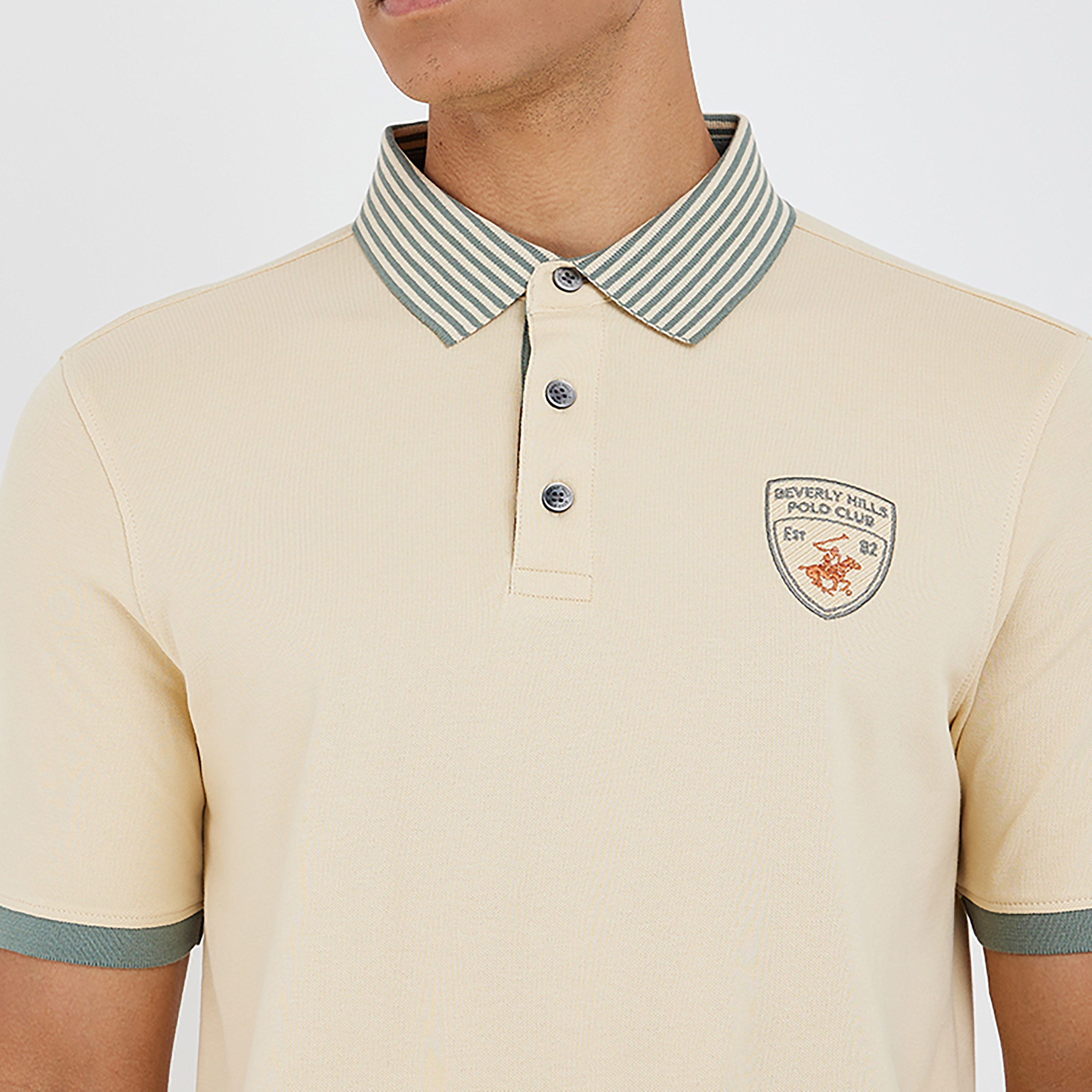 تي شيرت بولو من بيفرلي هيلز بولو كلوب بياقة وأكمام قصيرة مع شعار-men-clothing-tshirtsandpolos-polos-image-7