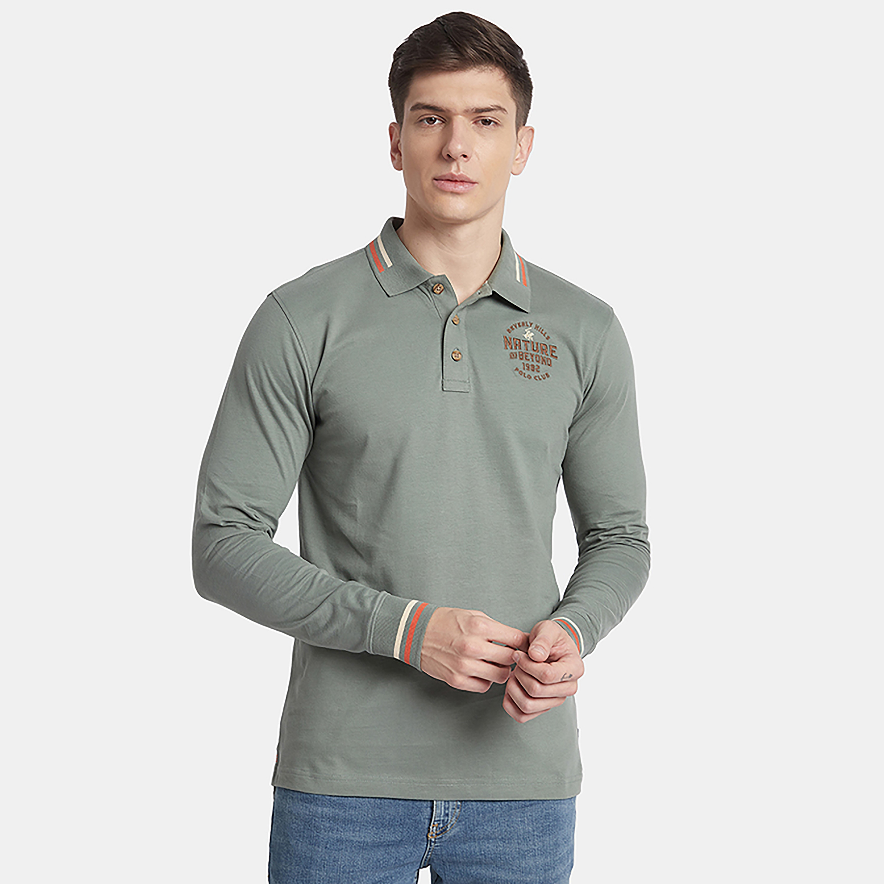 Beverly Hills Polo Club Logo Collared Long Sleeves Polo T-Shirt-men-clothing-tshirtsandpolos-polos-image-1
