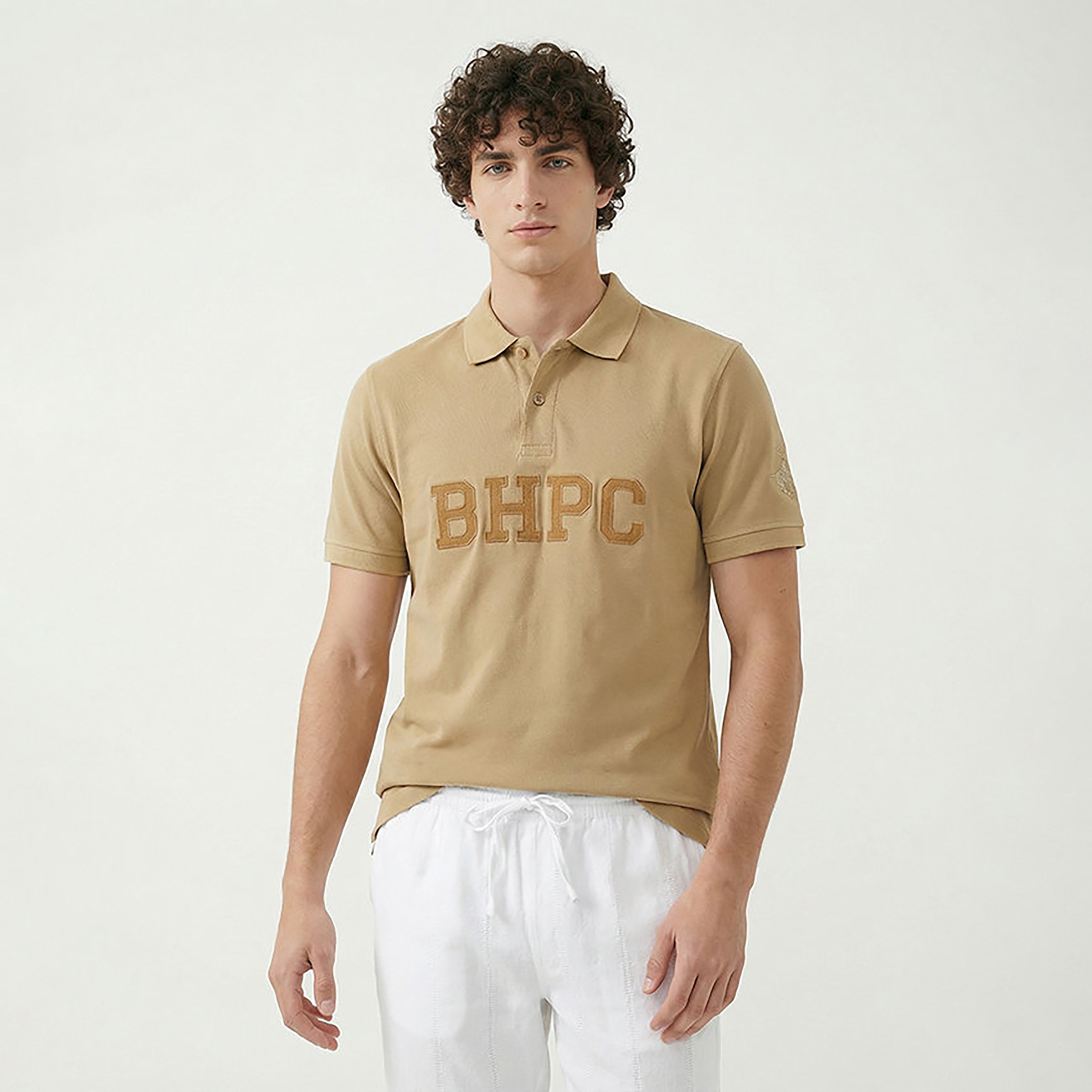 Beverly Hills Polo Club Embroidered Collared Short Sleeves Men's Polo T-Shirt-men-clothing-tshirtsandpolos-polos-image-1