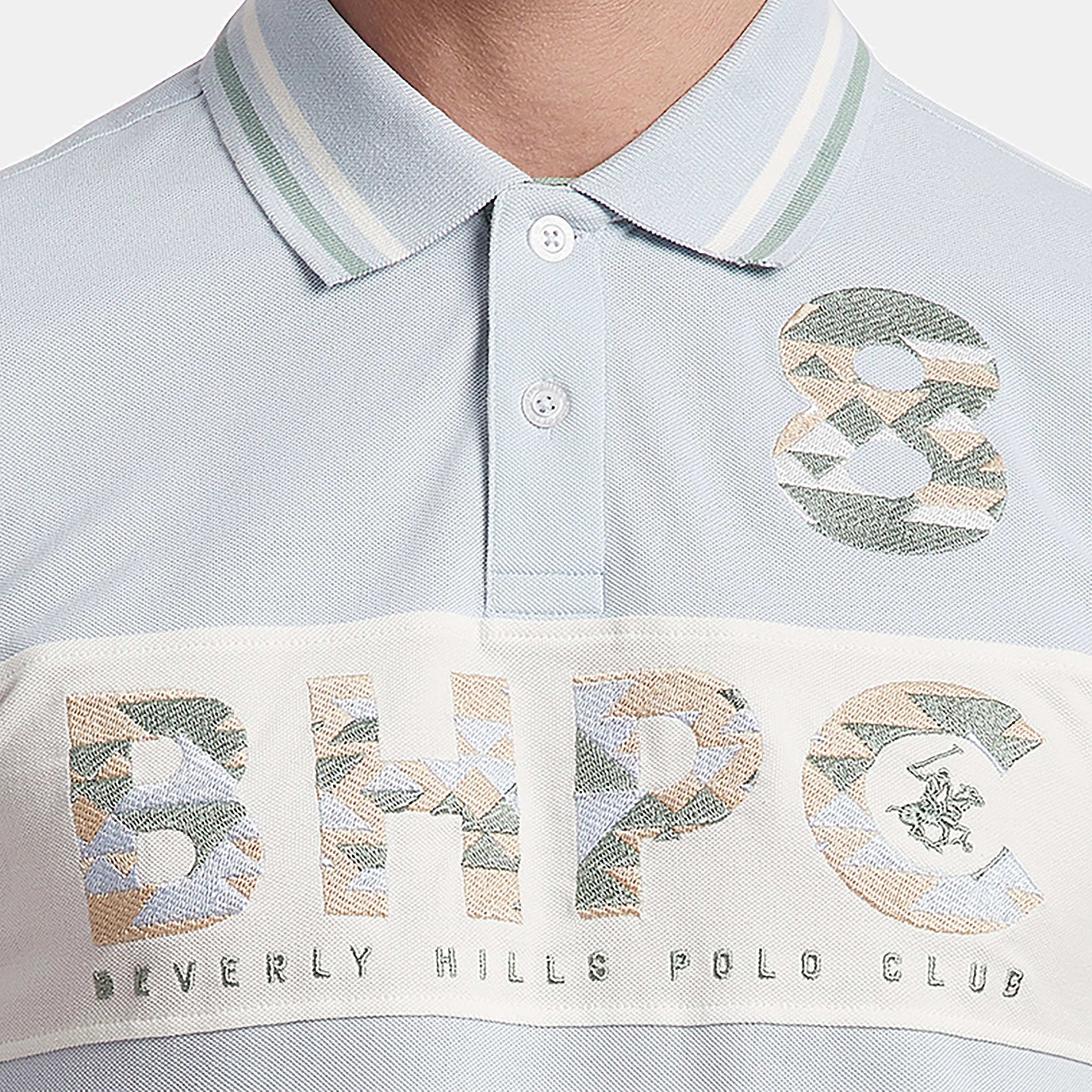 تي شيرت بولو من بيفرلي هيلز بولو كلوب مع مطبوع بياقة وأكمام قصيرة-men-clothing-tshirtsandpolos-polos-image-3