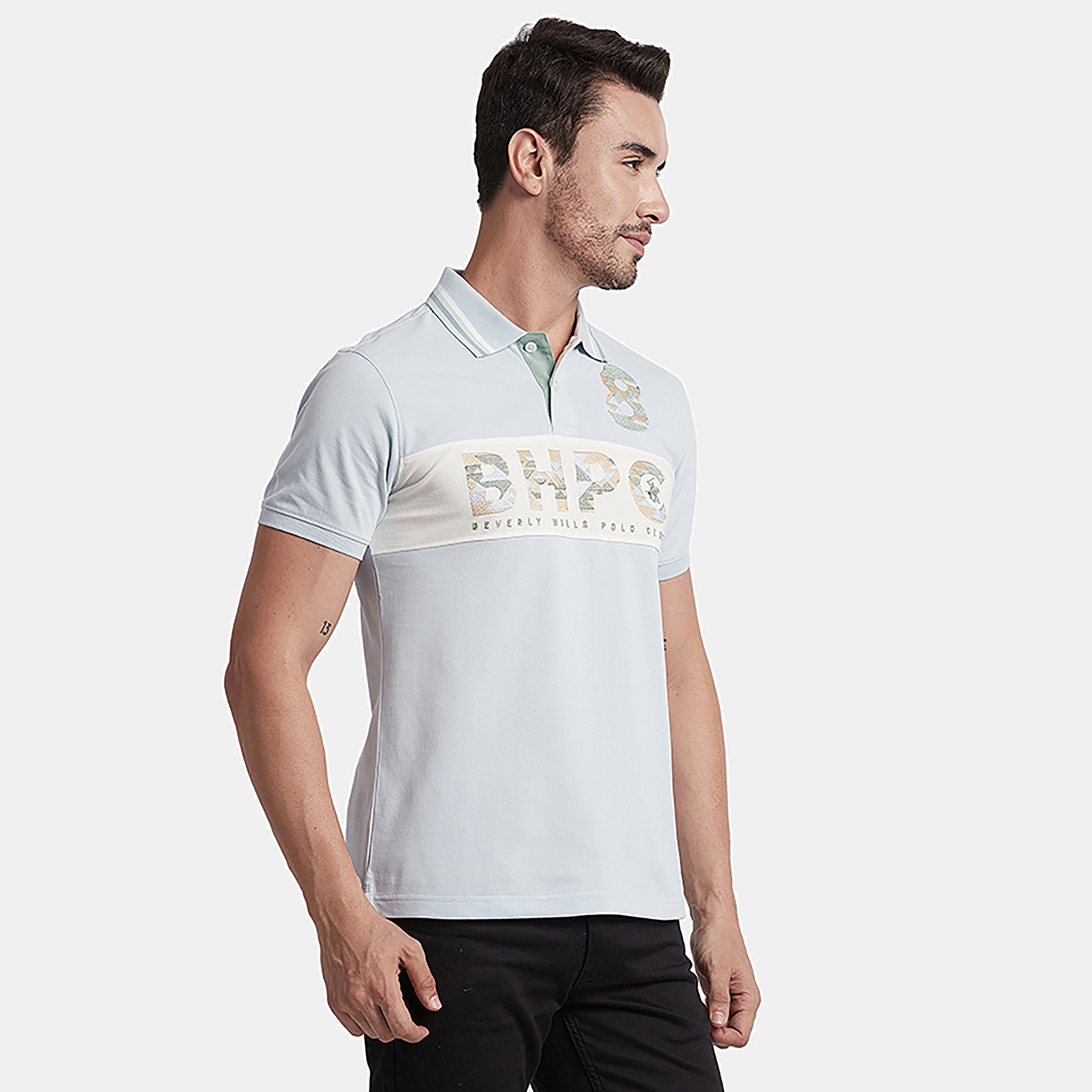 تي شيرت بولو من بيفرلي هيلز بولو كلوب مع مطبوع بياقة وأكمام قصيرة-men-clothing-tshirtsandpolos-polos-image-4