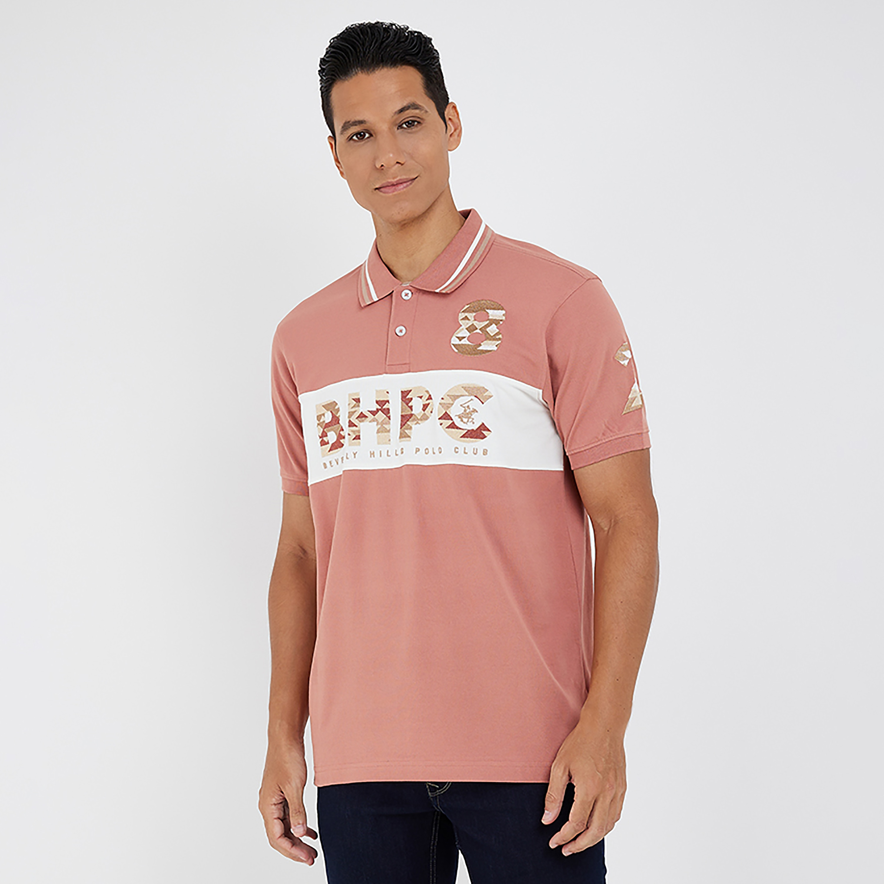 تي شيرت بولو من بيفرلي هيلز بولو كلوب مع مطبوع بياقة وأكمام قصيرة-men-clothing-tshirtsandpolos-polos-image-5
