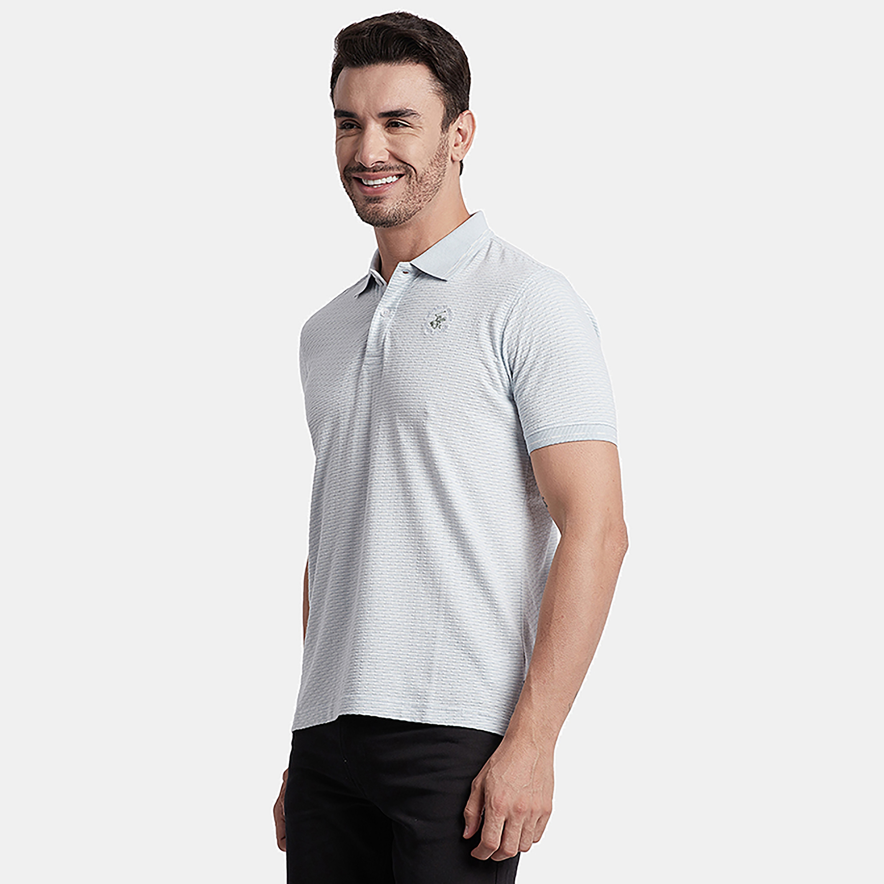 تي شيرت بولو من بيفرلي هيلز بولو كلوب بياقة على شكل وي وأكمام قصيرة-men-clothing-tshirtsandpolos-polos-image-2