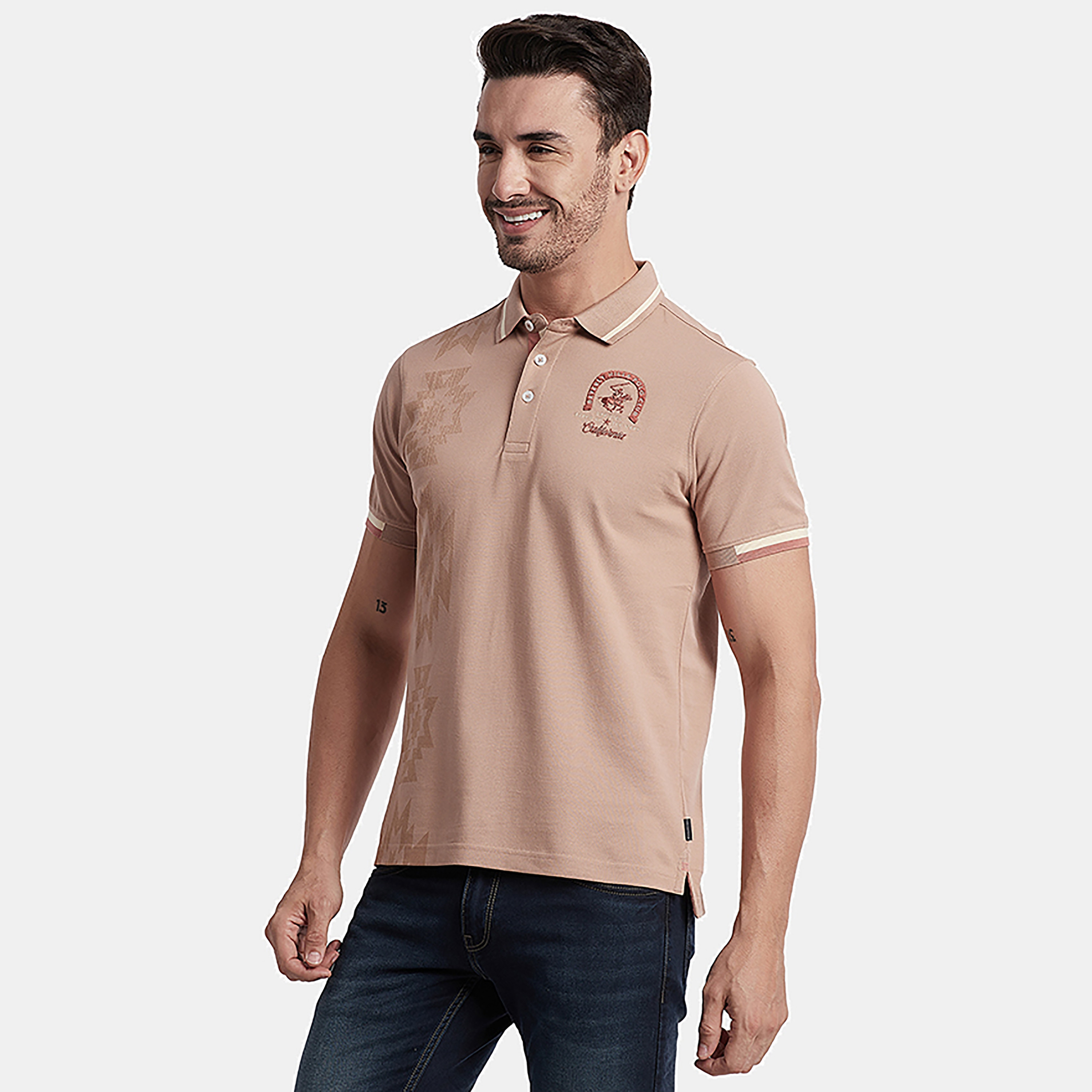 تي شيرت بولو من بيفرلي هيلز بولو كلوب مع مطبوع بياقة وأكمام قصيرة-men-clothing-tshirtsandpolos-polos-image-2