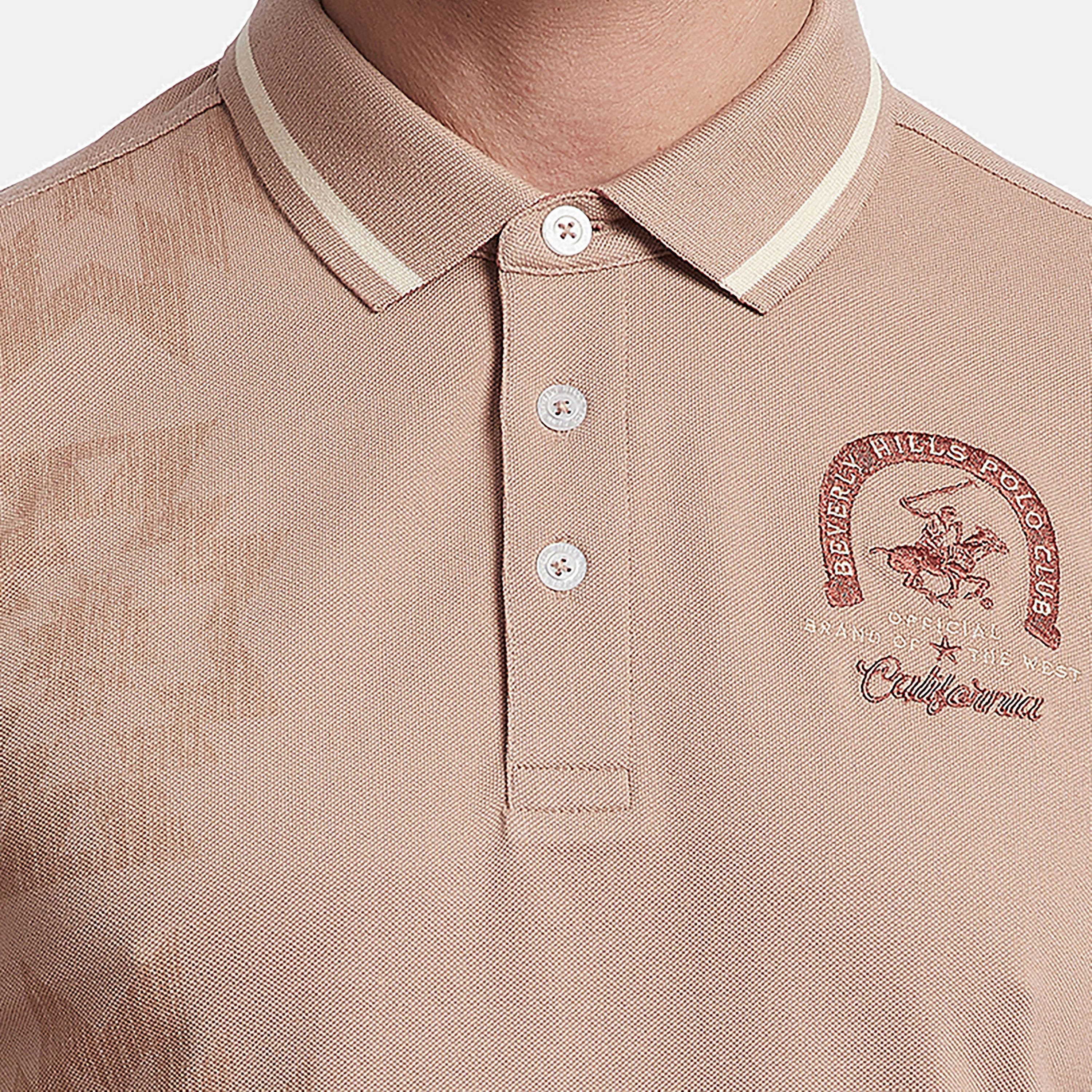 تي شيرت بولو من بيفرلي هيلز بولو كلوب مع مطبوع بياقة وأكمام قصيرة-men-clothing-tshirtsandpolos-polos-image-3