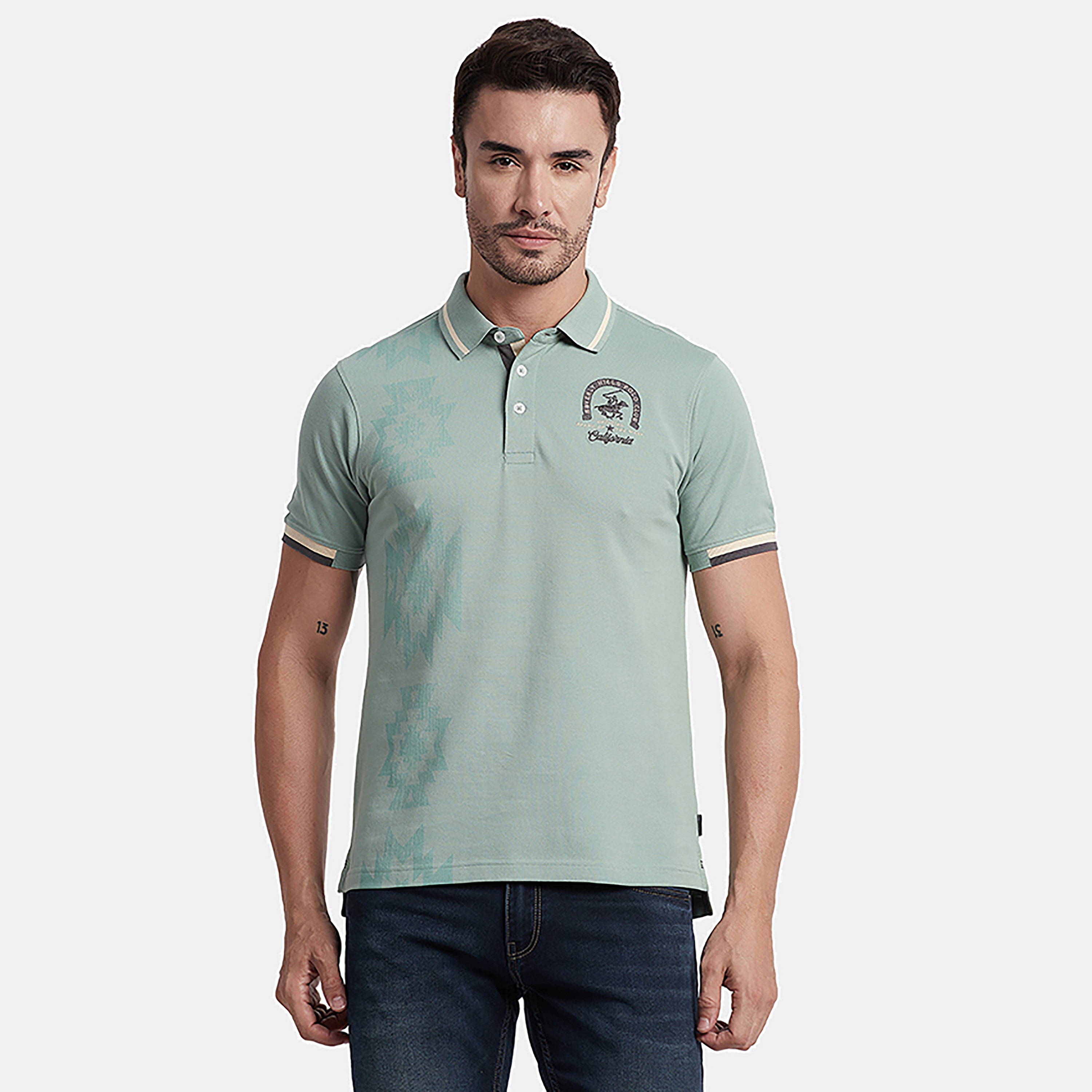 تي شيرت بولو من بيفرلي هيلز بولو كلوب مع مطبوع بياقة وأكمام قصيرة-men-clothing-tshirtsandpolos-polos-image-5