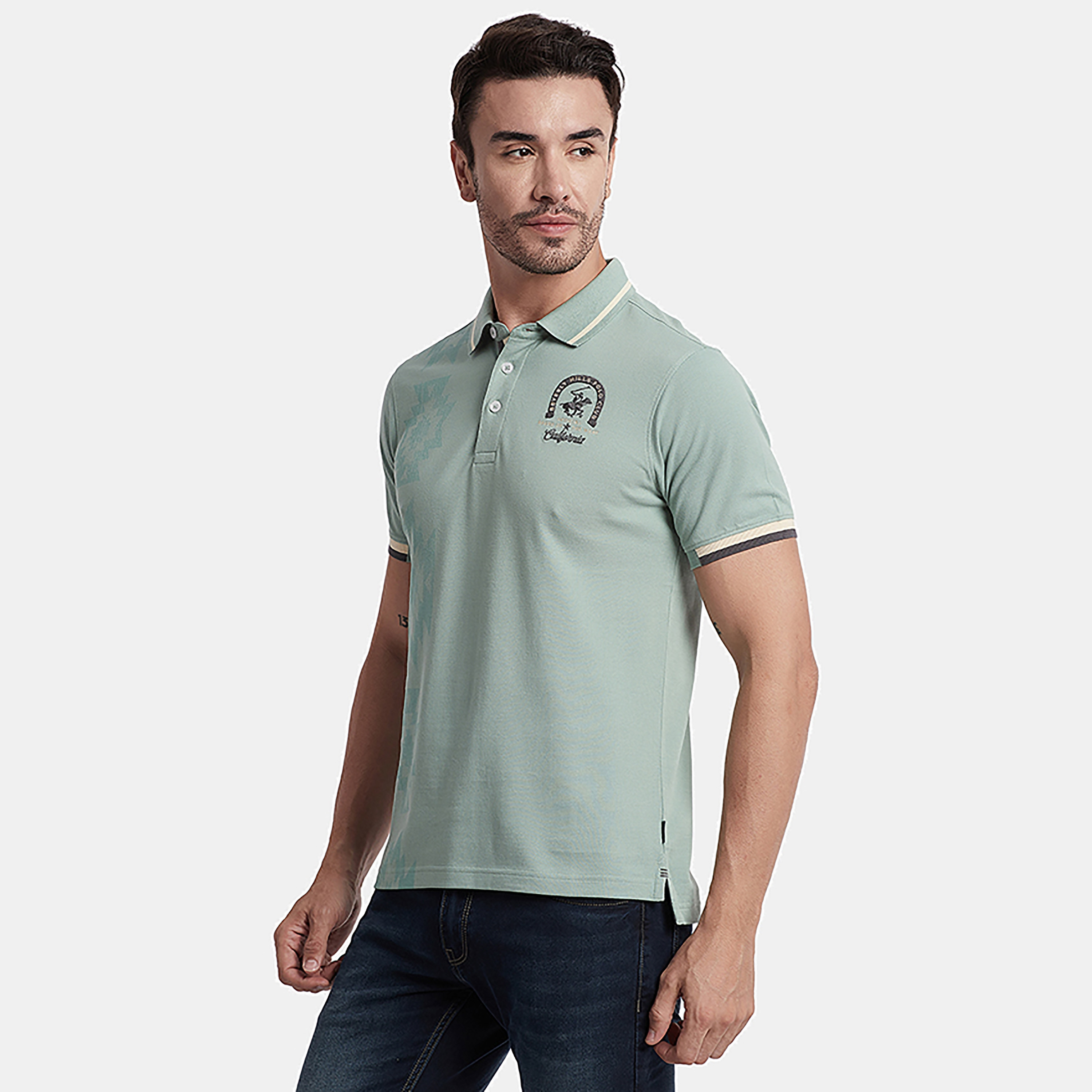 تي شيرت بولو من بيفرلي هيلز بولو كلوب مع مطبوع بياقة وأكمام قصيرة-men-clothing-tshirtsandpolos-polos-image-6