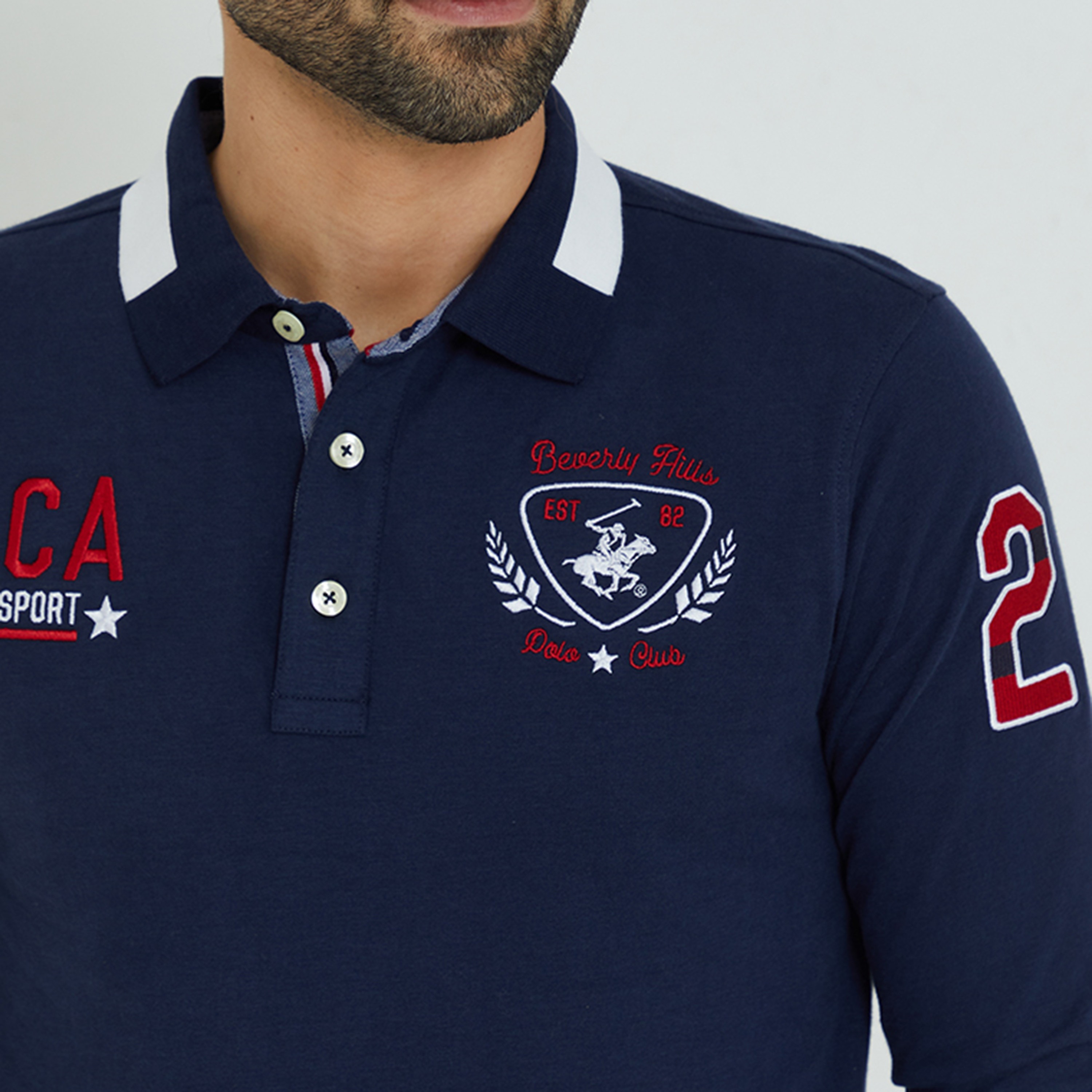  تي شيرت بولو من بيفرلي هيلز بولو كلوب مع مطرز بياقة وأكمام طويلة-men-clothing-tshirtsandpolos-polos-image-3