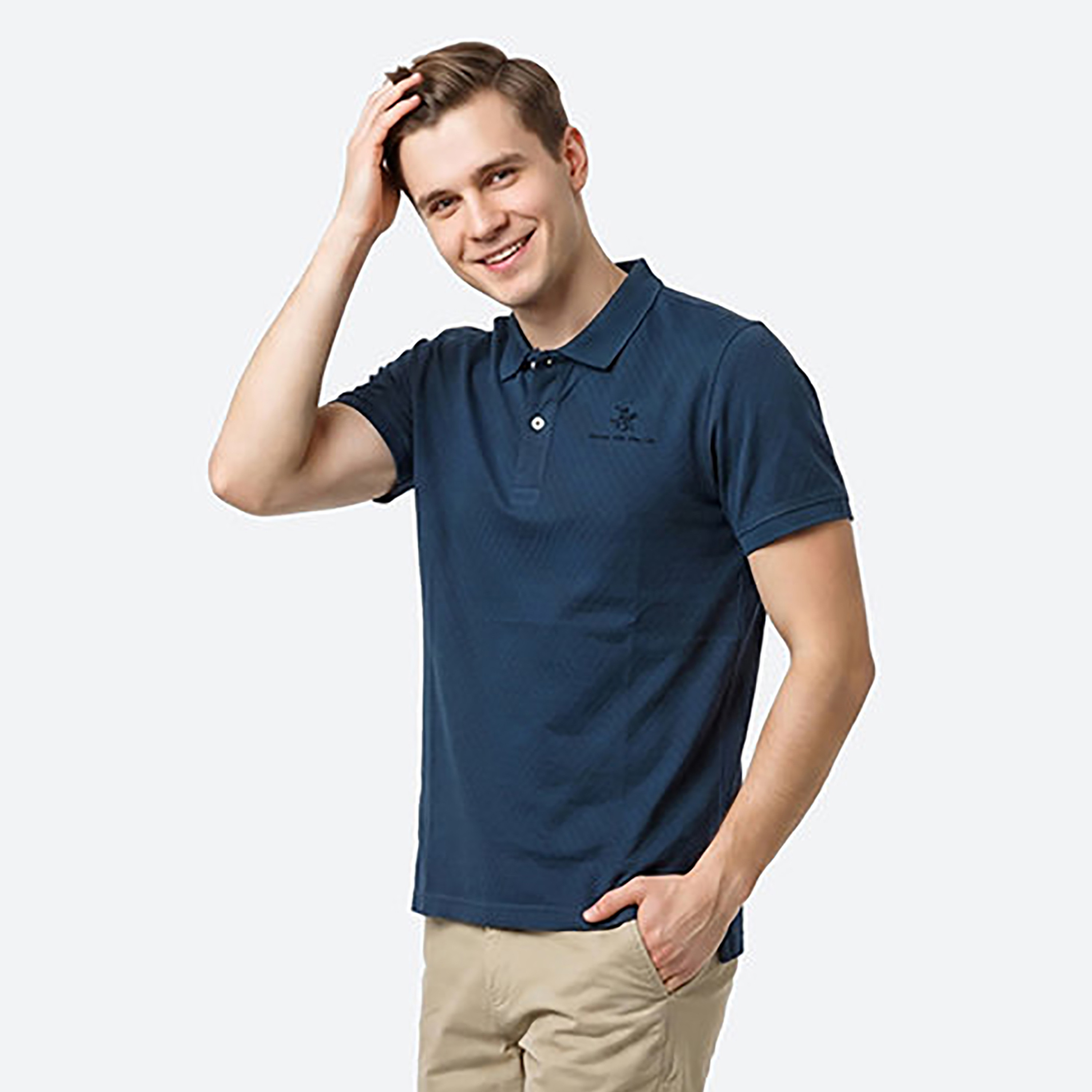Beverly Hills Polo Club Textured Collared Short Sleeves Men's Polo T-Shirt-men-clothing-tshirtsandpolos-polos-image-5