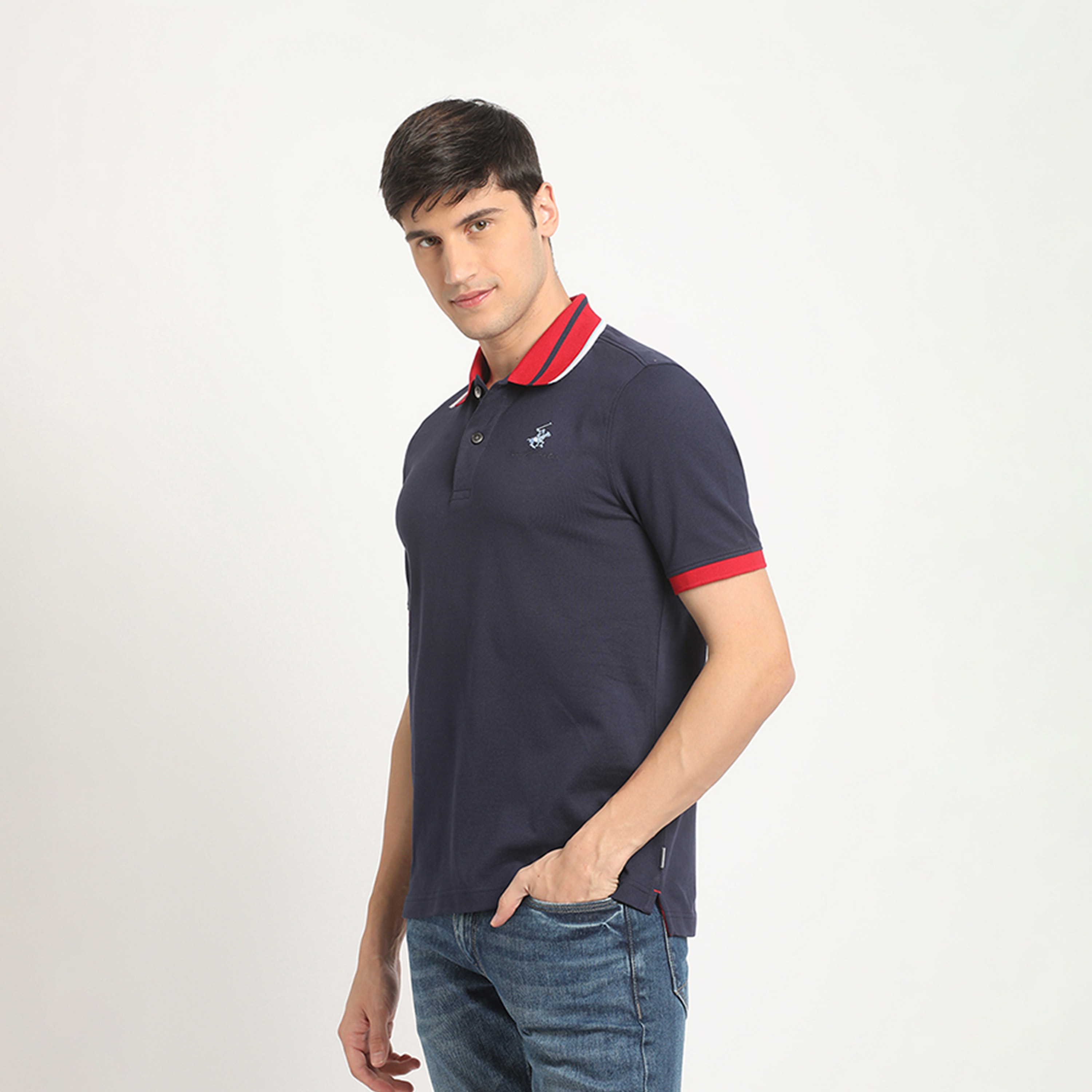 بيفرلي هيلز بولو كلوب- تي شيرت وياقة مطوية أكمام قصيرة وشعار بولو-men-clothing-tshirtsandpolos-polos-image-2