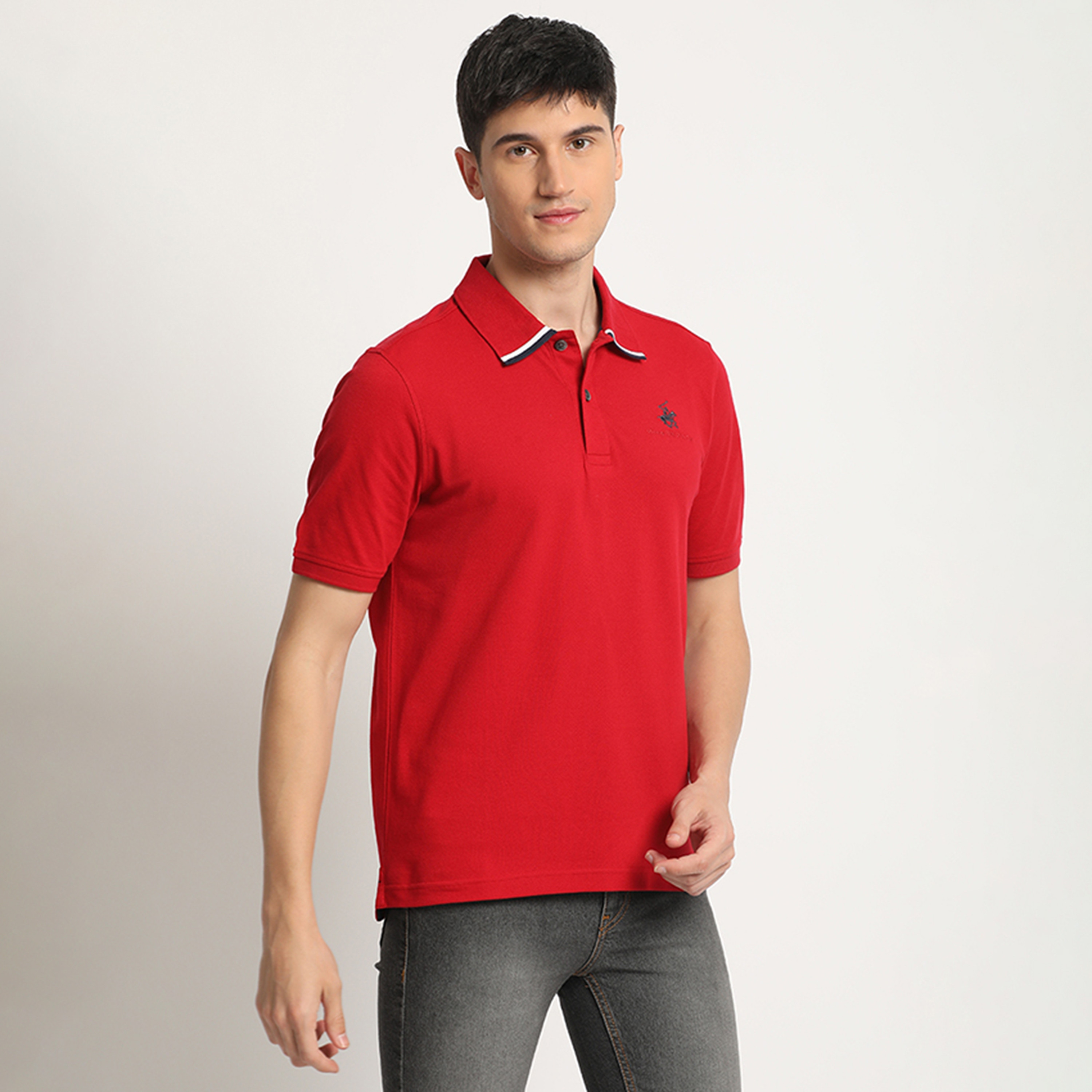 تي شيرت بولو من بيفرلي هيلز بولو كلوب وأكمام قصيرة مع مخطط-men-clothing-tshirtsandpolos-polos-image-3
